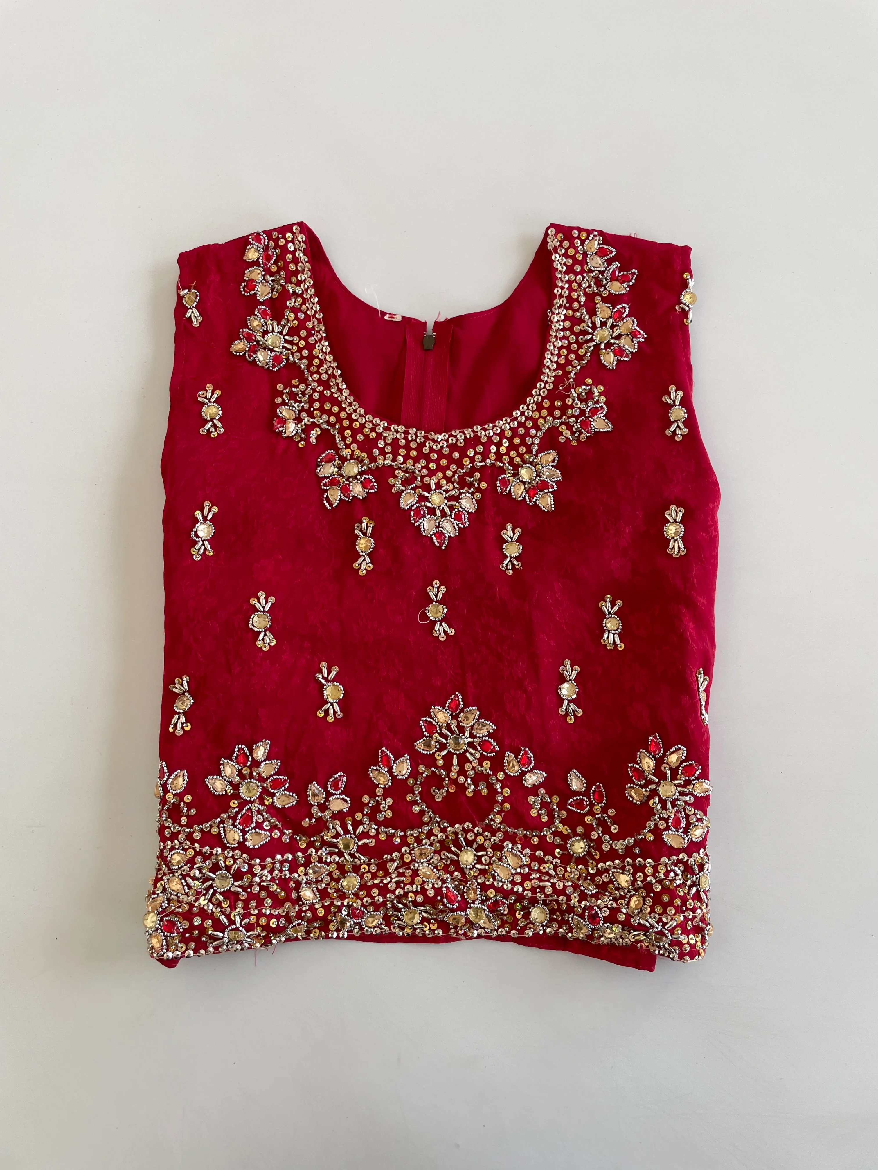 Heavily Hand Embroidered Desi Top-Bust 30