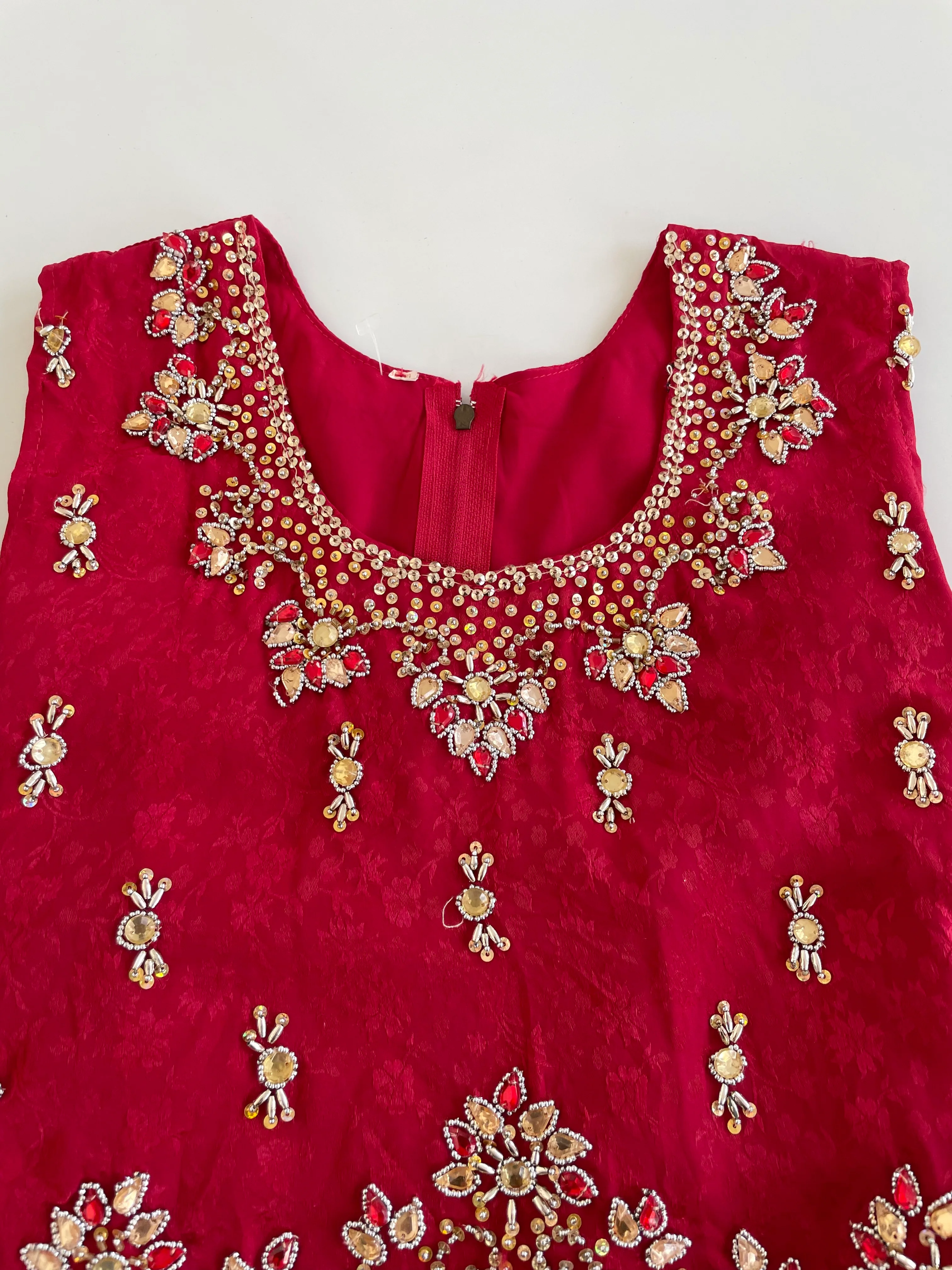 Heavily Hand Embroidered Desi Top-Bust 30 - Image 2