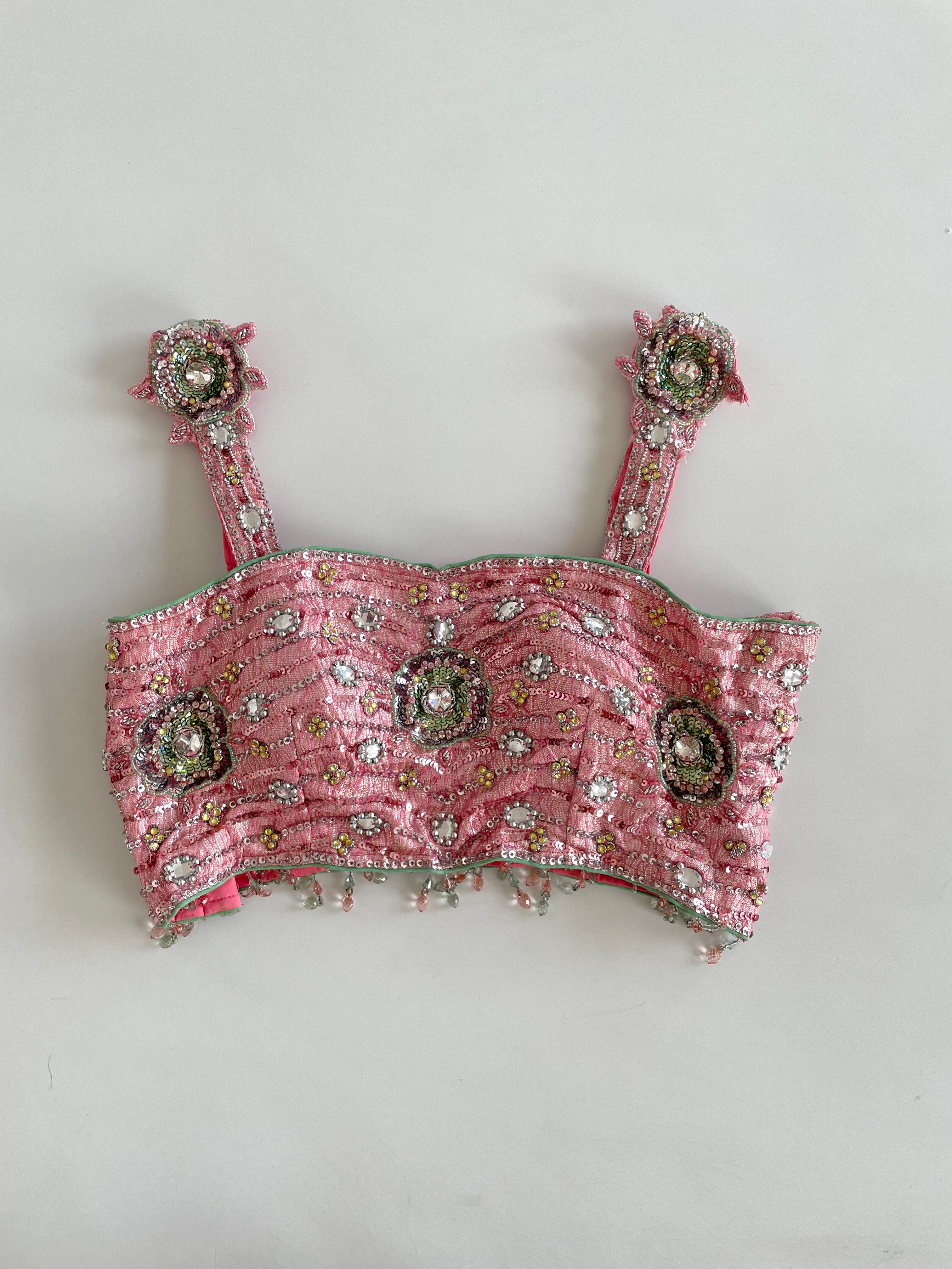 Heavily Hand Embroidered Desi Top-Bust 36