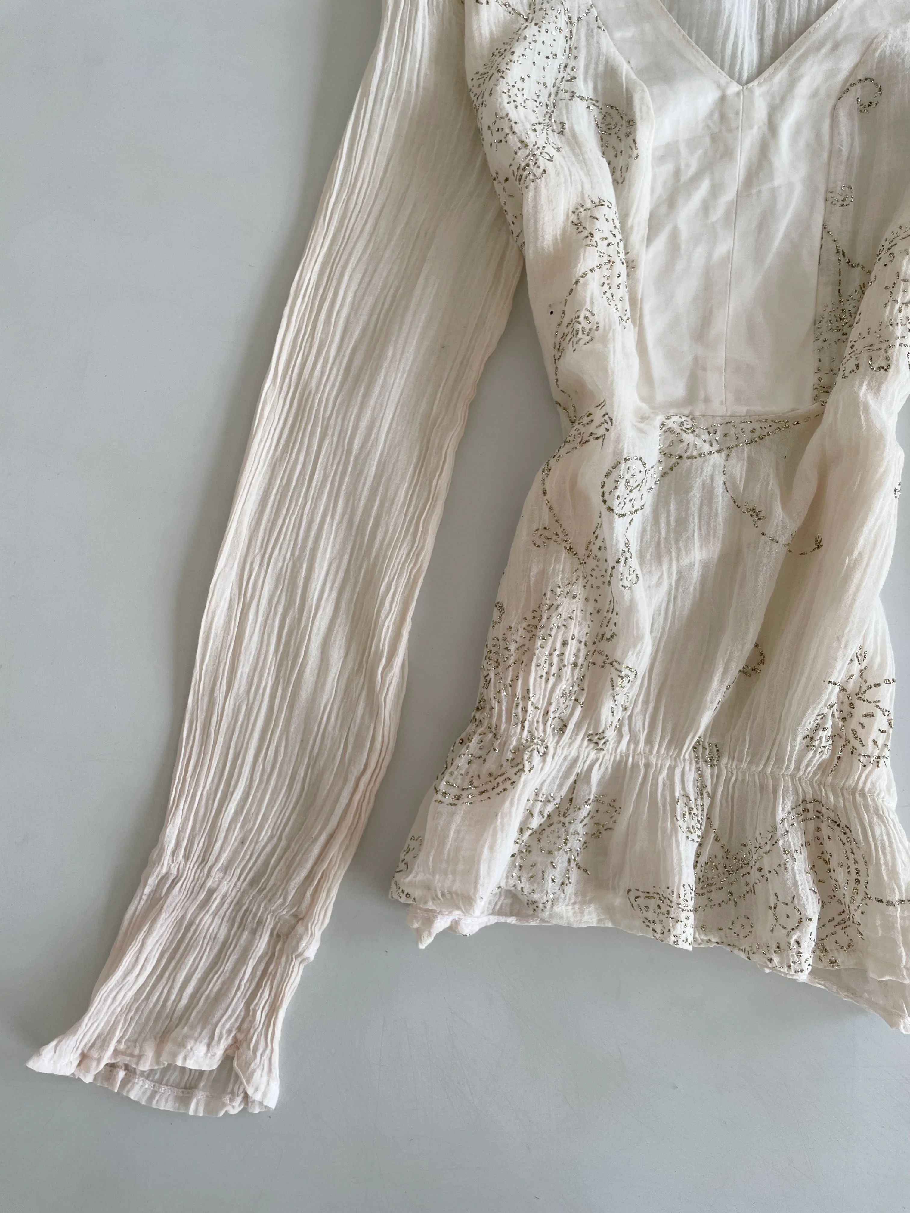 Vintage Sheer Cotton Top-Bust 40 - Image 2
