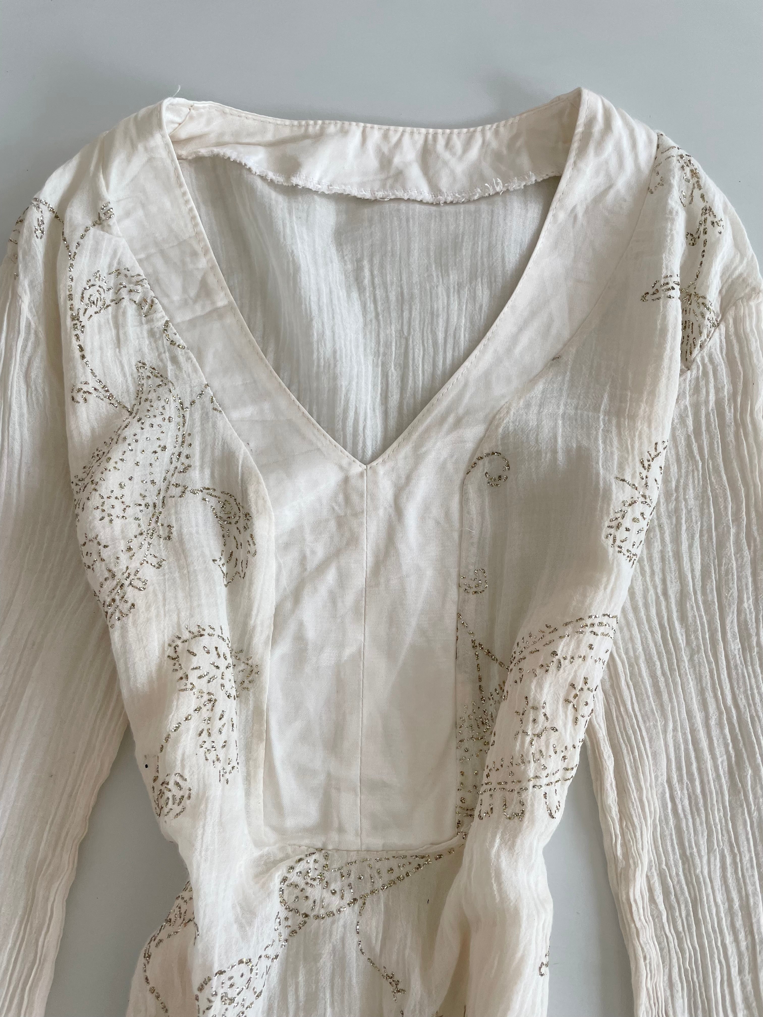 Vintage Sheer Cotton Top-Bust 40 - Image 3