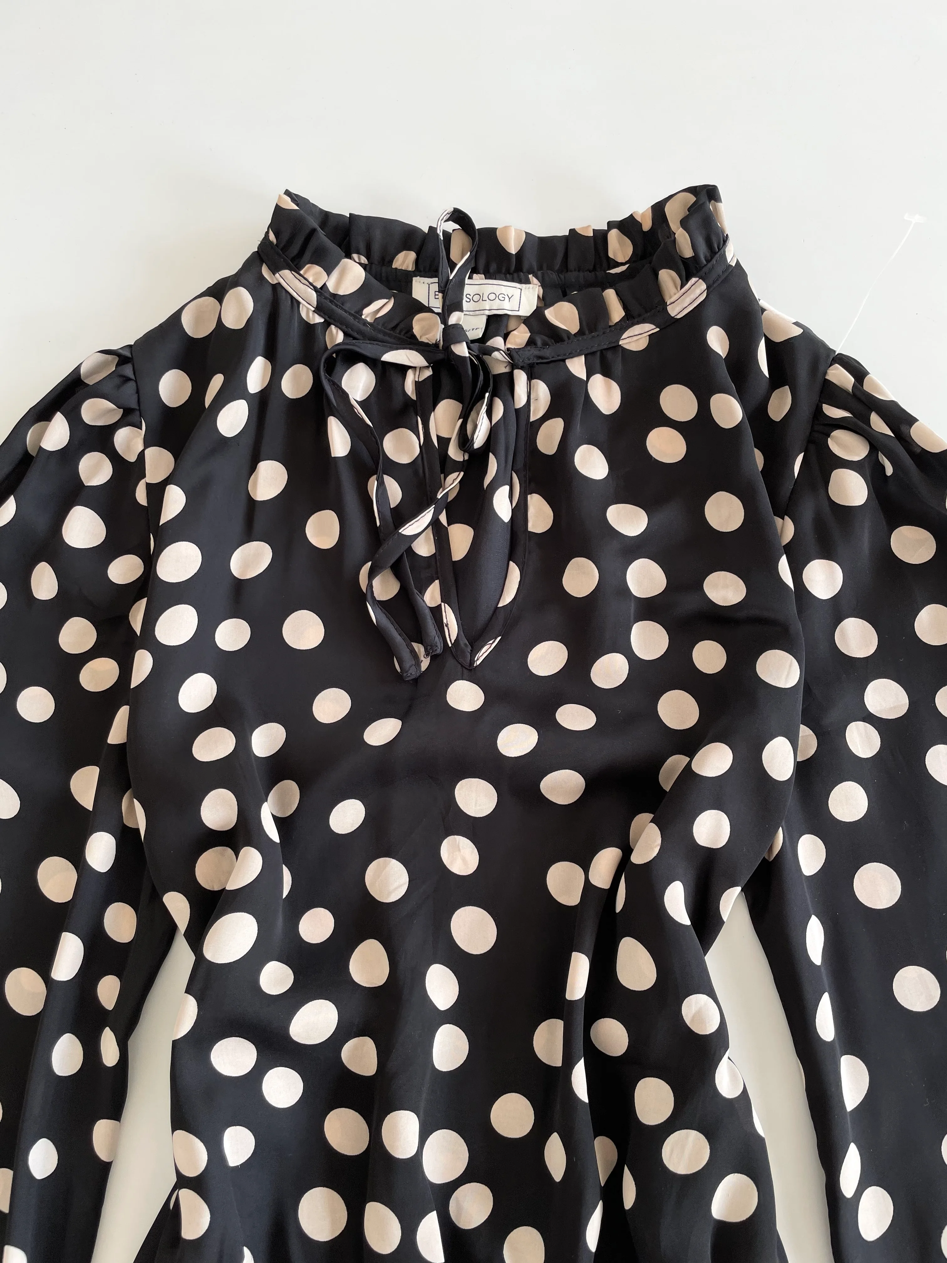 Blousology  Polka Dot Satin Top-Bust 36 - Image 2
