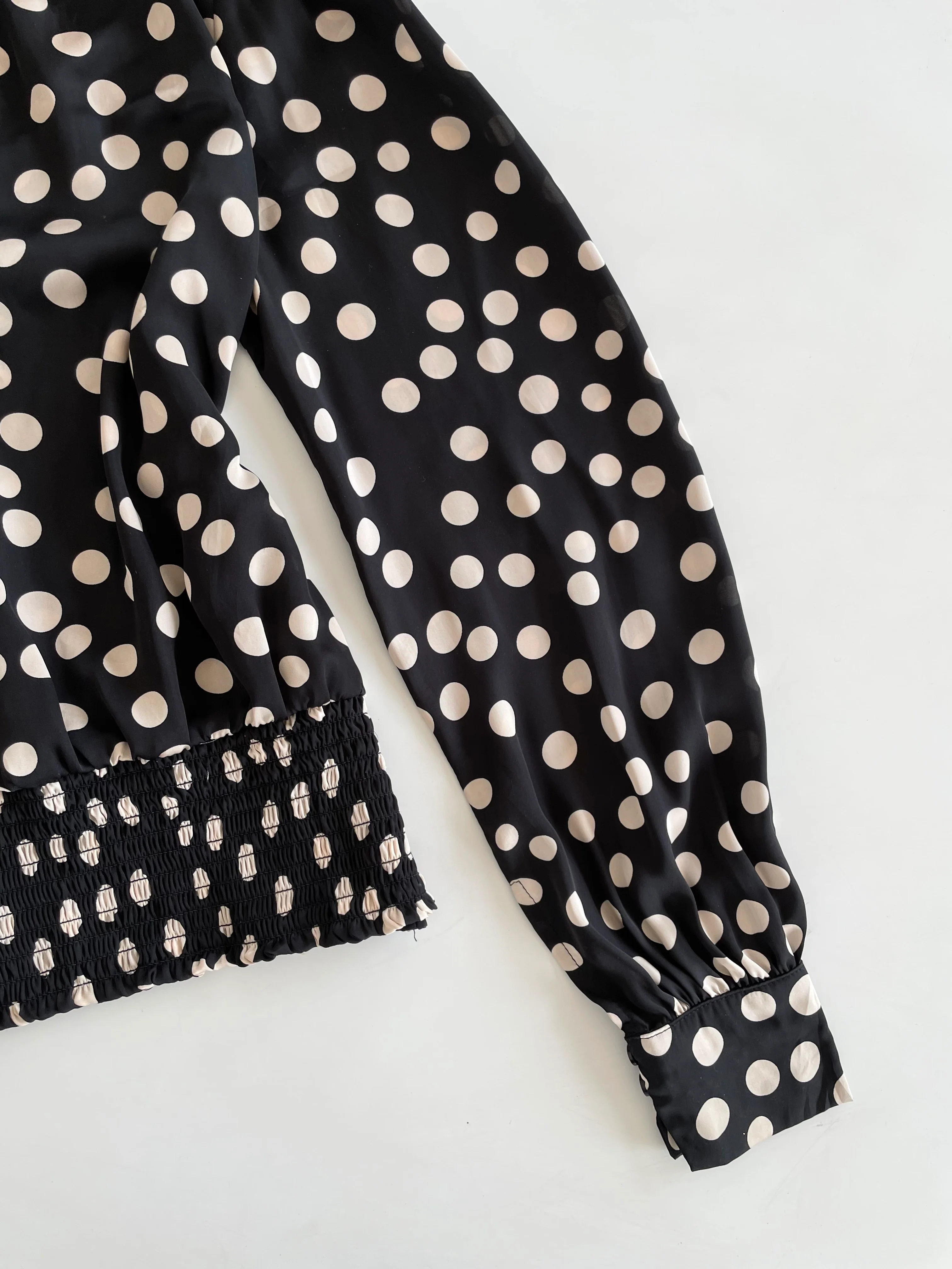 Blousology  Polka Dot Satin Top-Bust 36 - Image 3