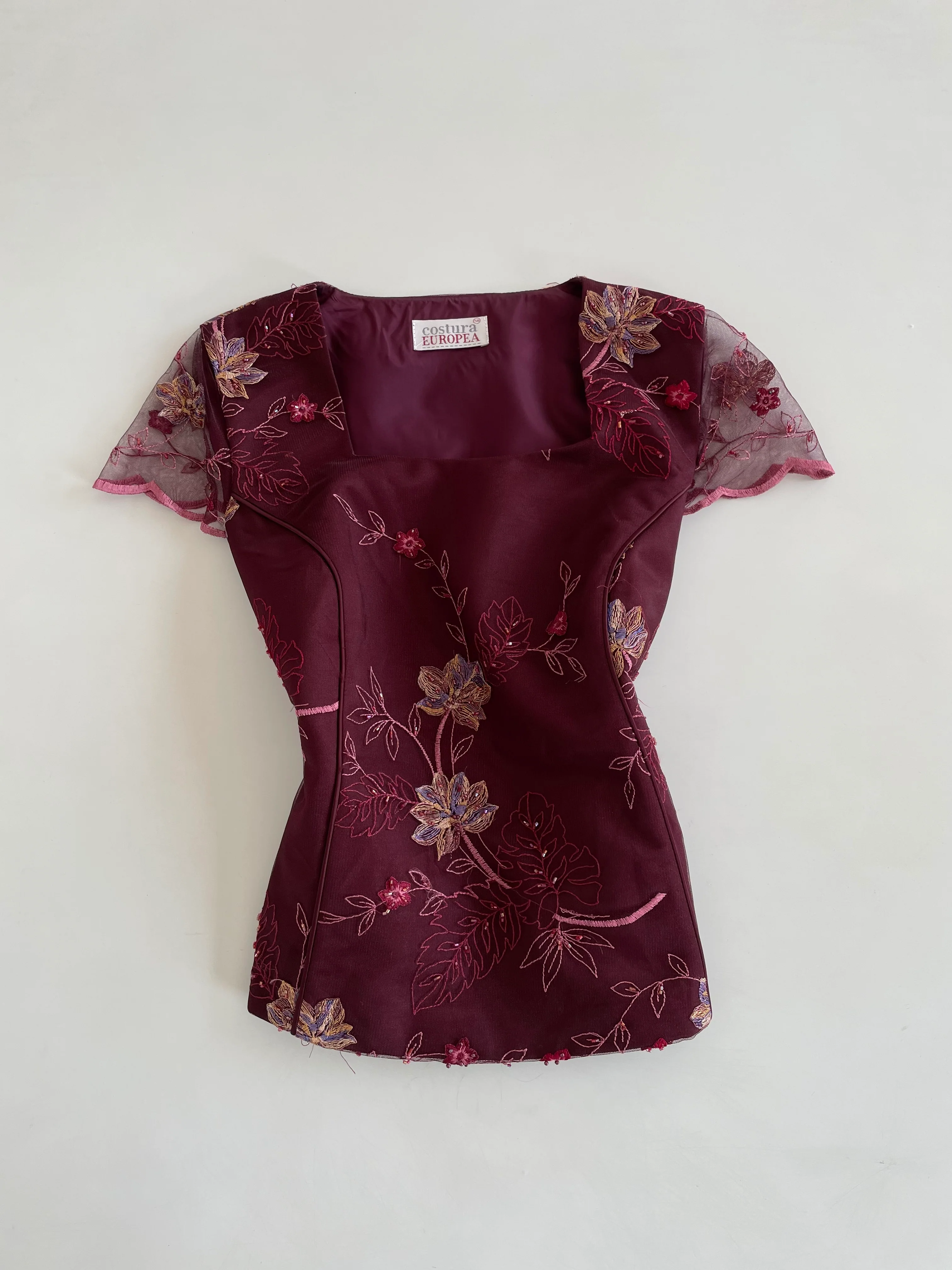 Costura Europea Lacy Embroidered Top-Bust 44