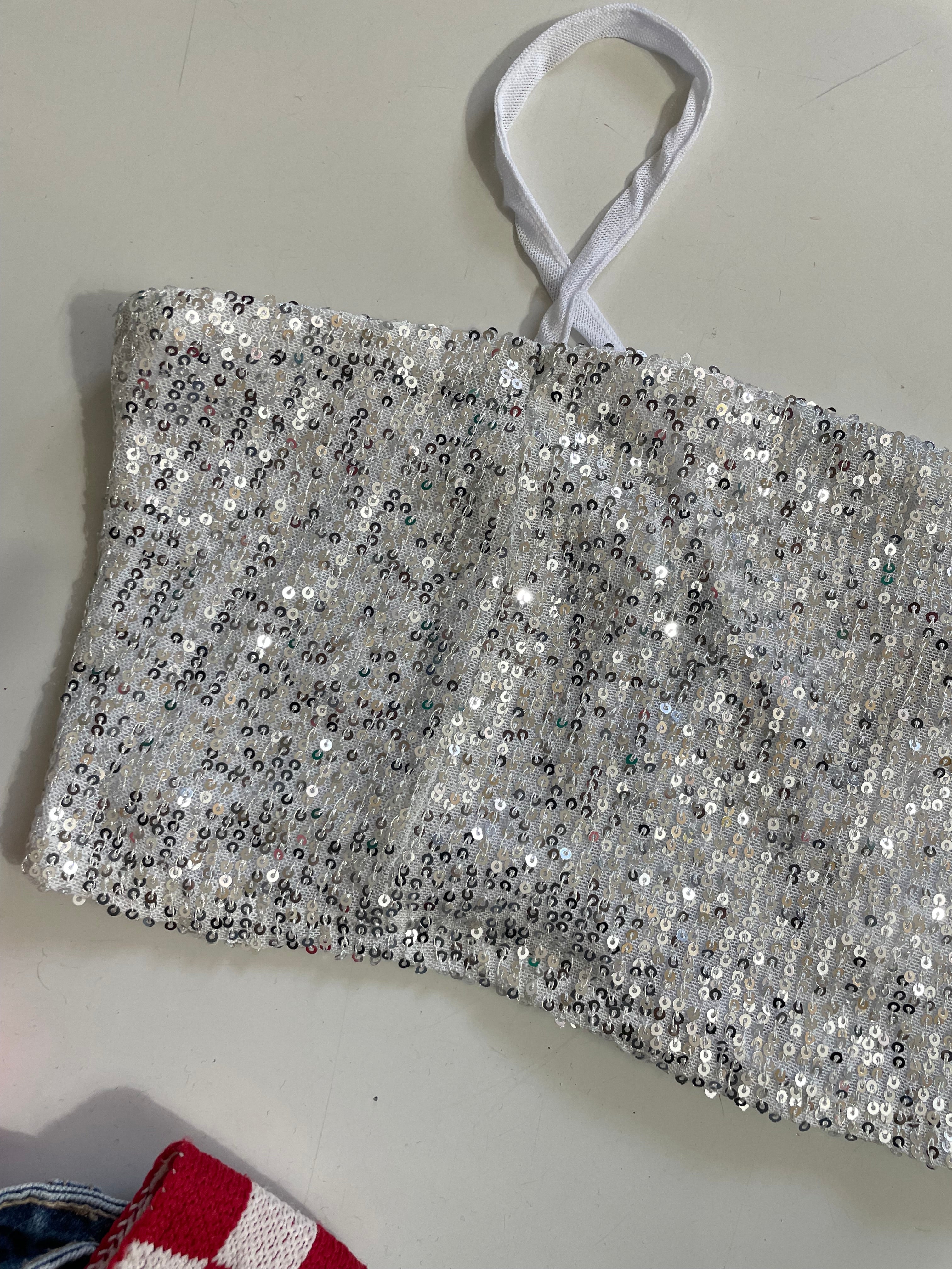 White Sequin Top-Bust 30 to 34 - Image 3