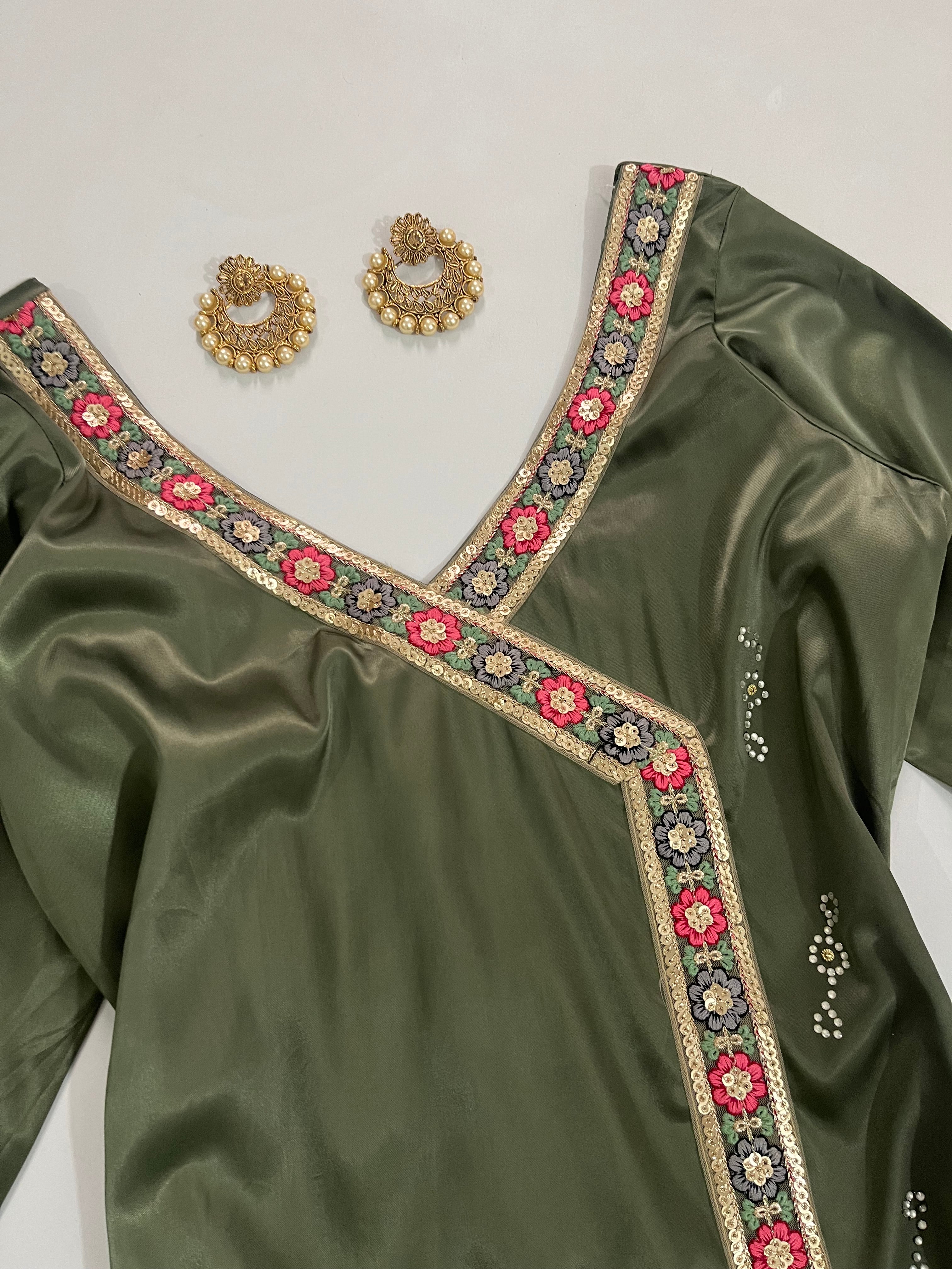 Lacework Satin Kurta-Bust 38 - Image 2