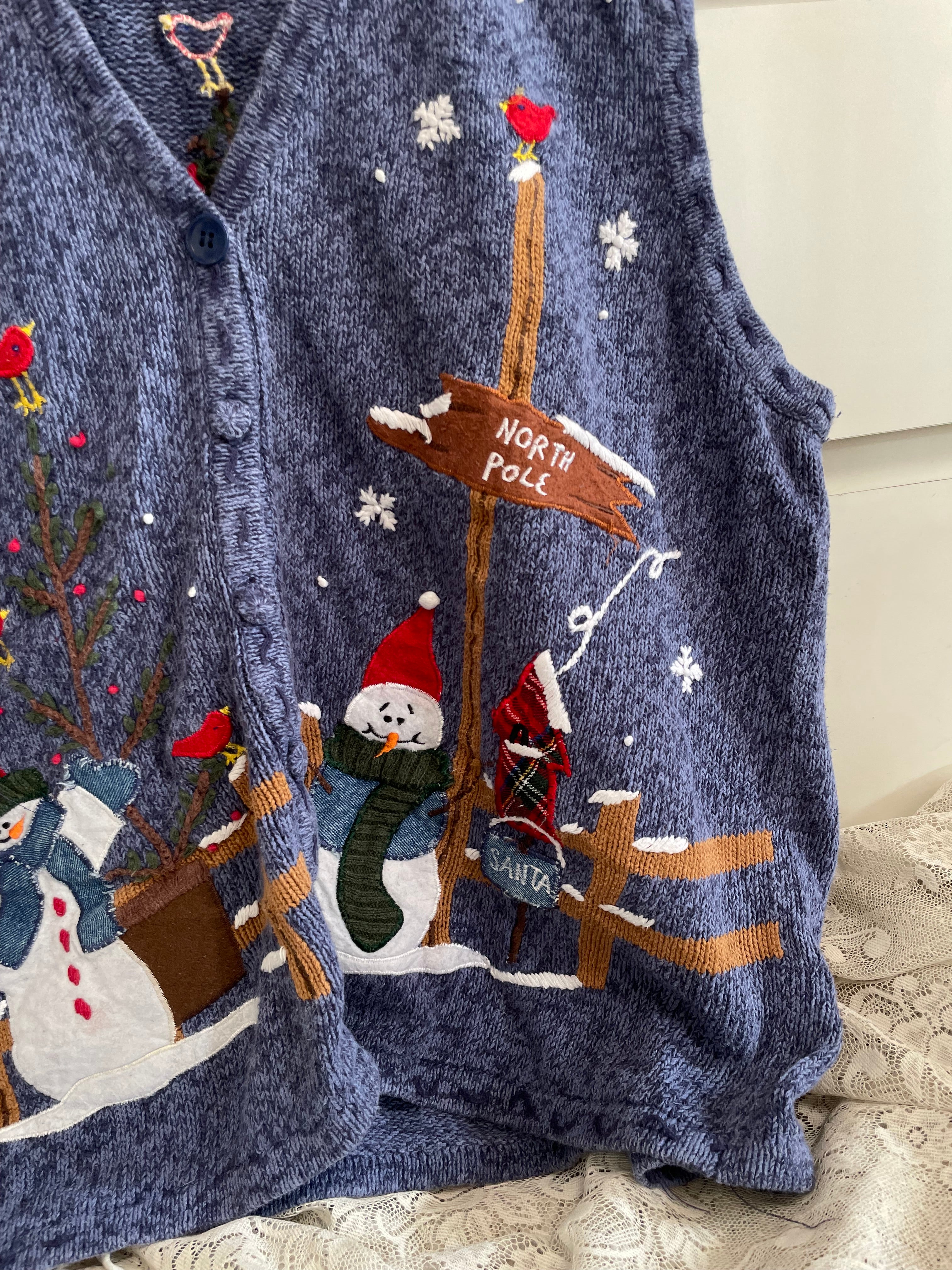 Bobbie Brooks Vintage Christmas Sweater Vest-Bust 48 - Image 3