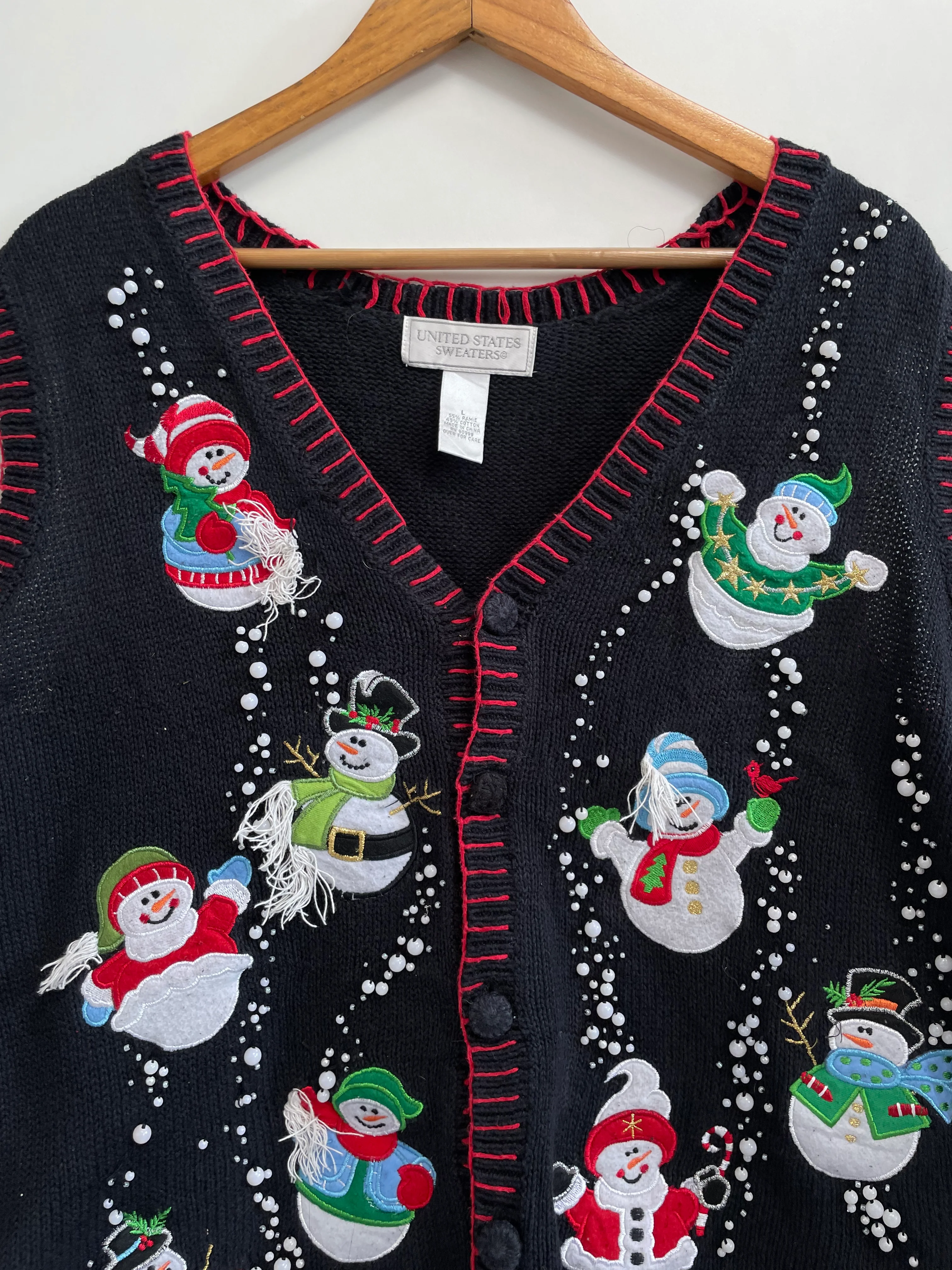 Vintage Christmas Sweater Vest-Bust 42 - Image 2