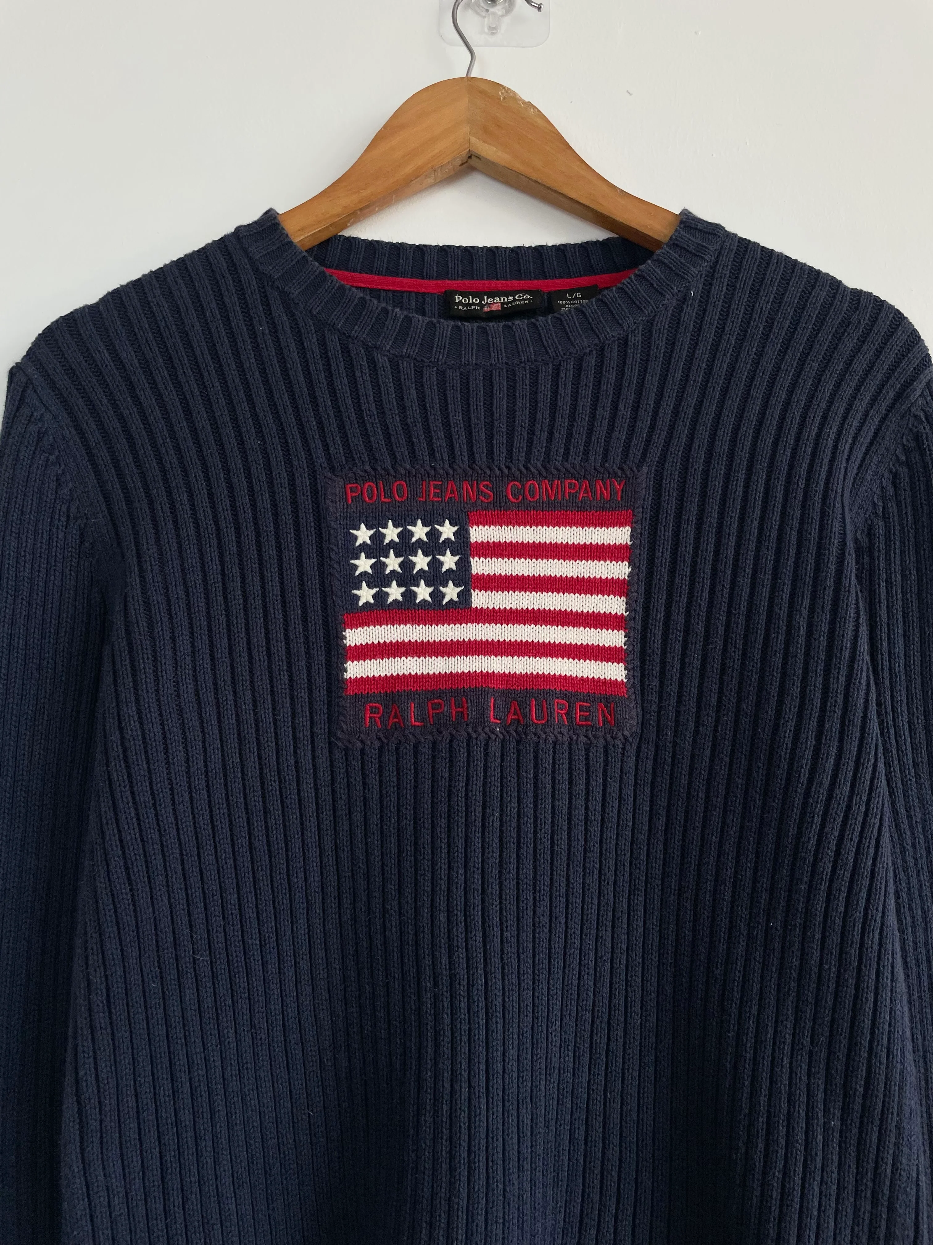 Vintage Ralph Lauren Cotton Pullover-Chest 40 - Image 2
