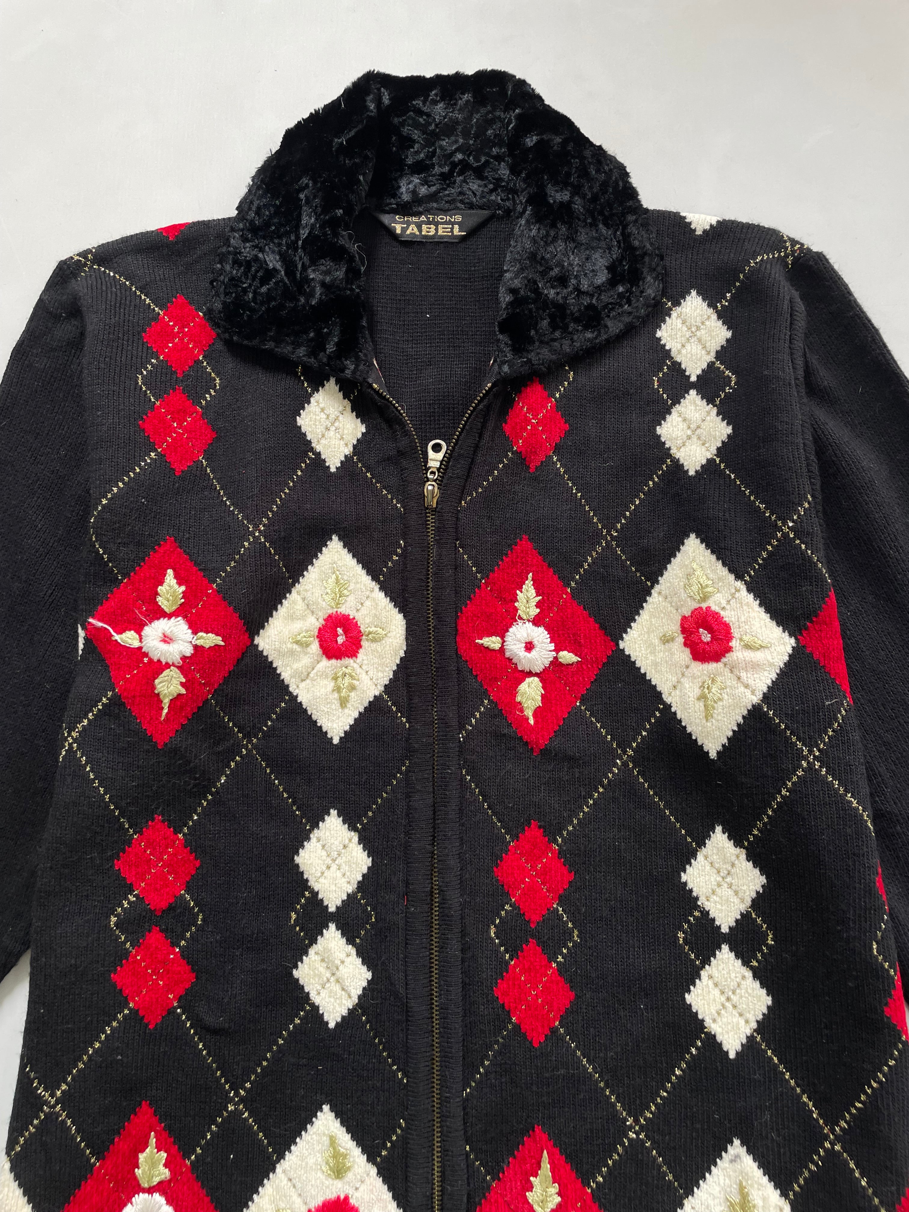 Vintage Embroidered Sweater-Bust 42 - Image 2