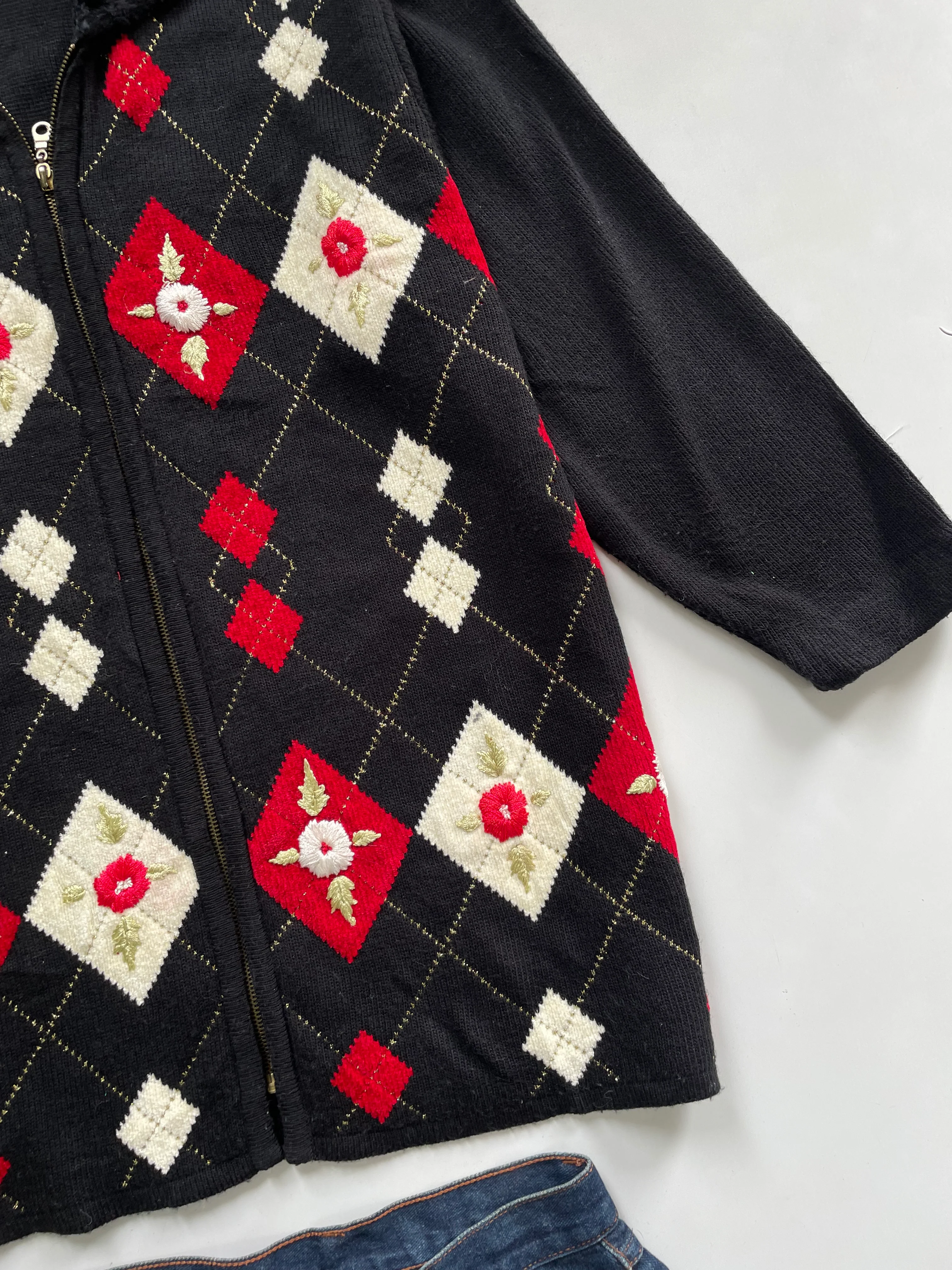 Vintage Embroidered Sweater-Bust 42 - Image 3