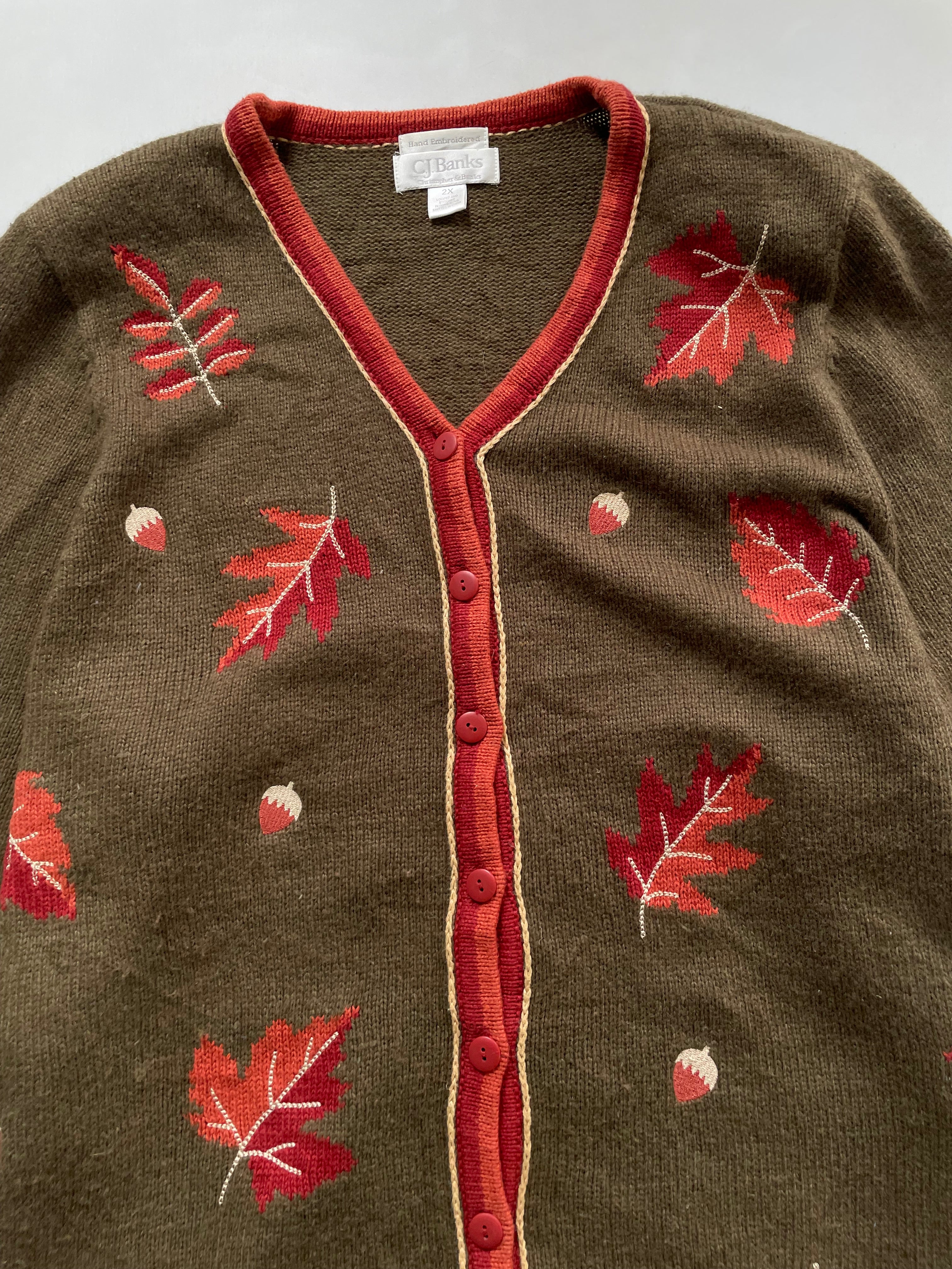 Christopher & Banks Vintage Embroidered Sweater-Bust 52 - Image 2