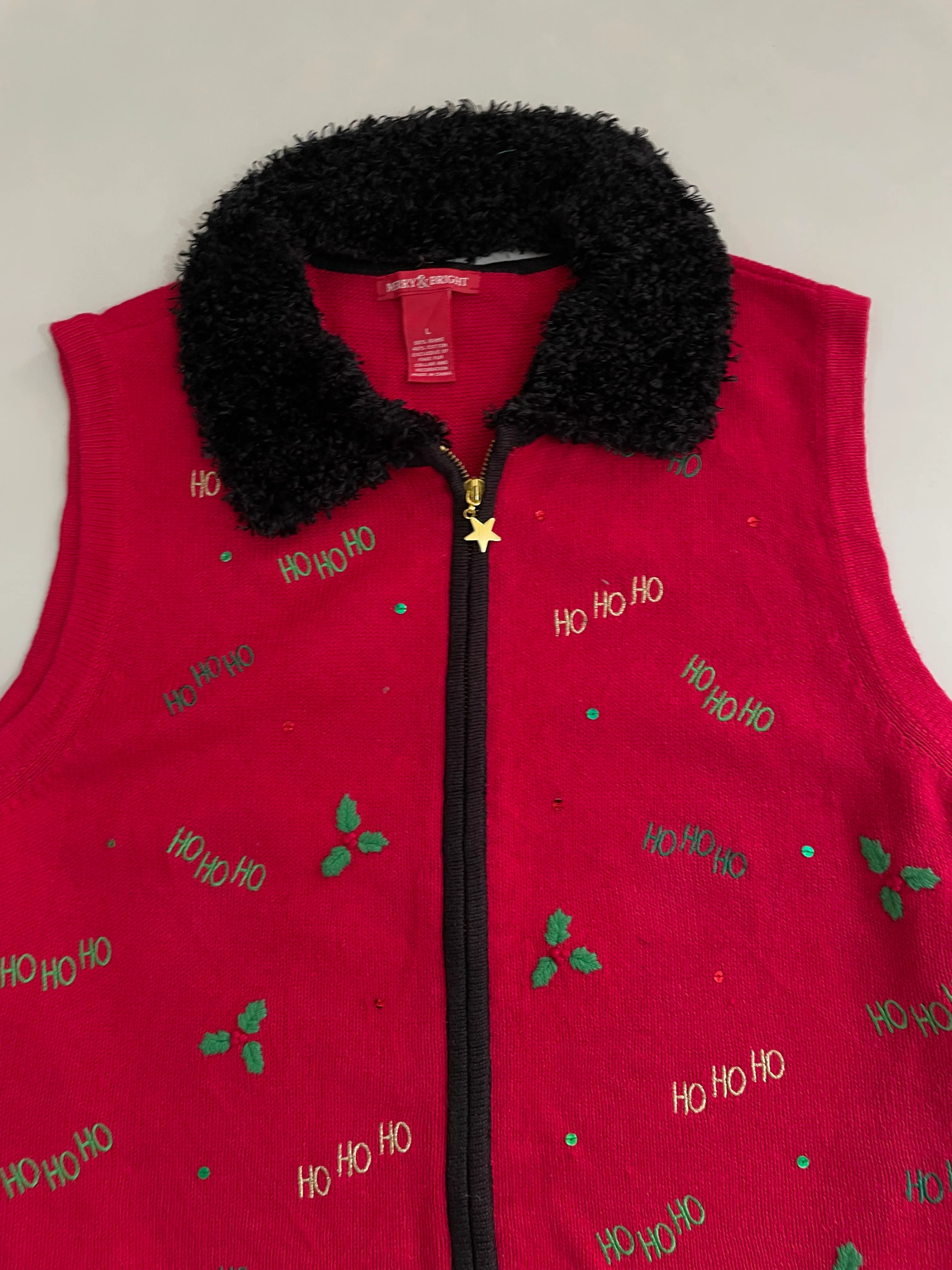 Vintage Embroidered Sweater Vest-Bust 42 - Image 2