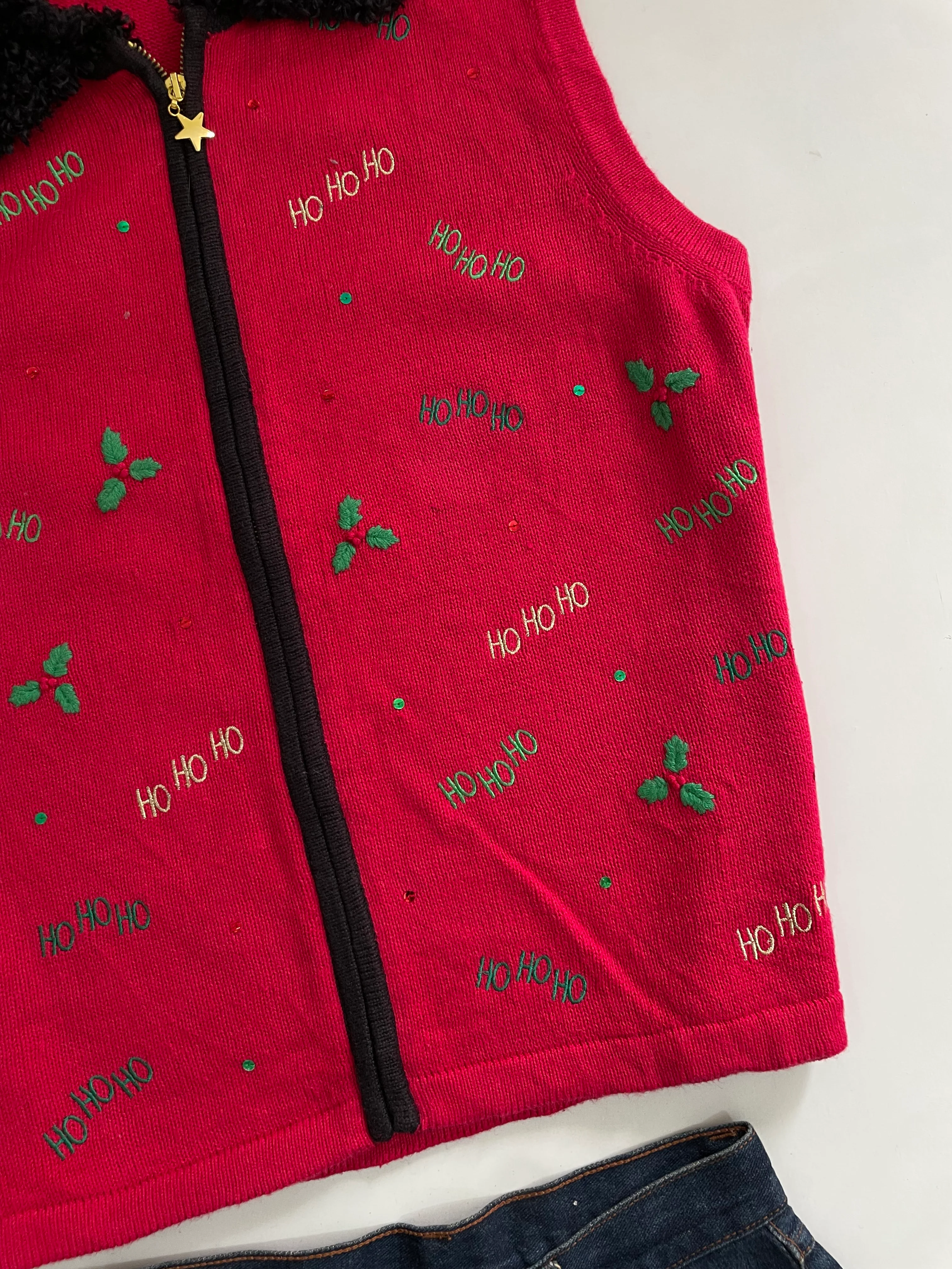 Vintage Embroidered Sweater Vest-Bust 42 - Image 3