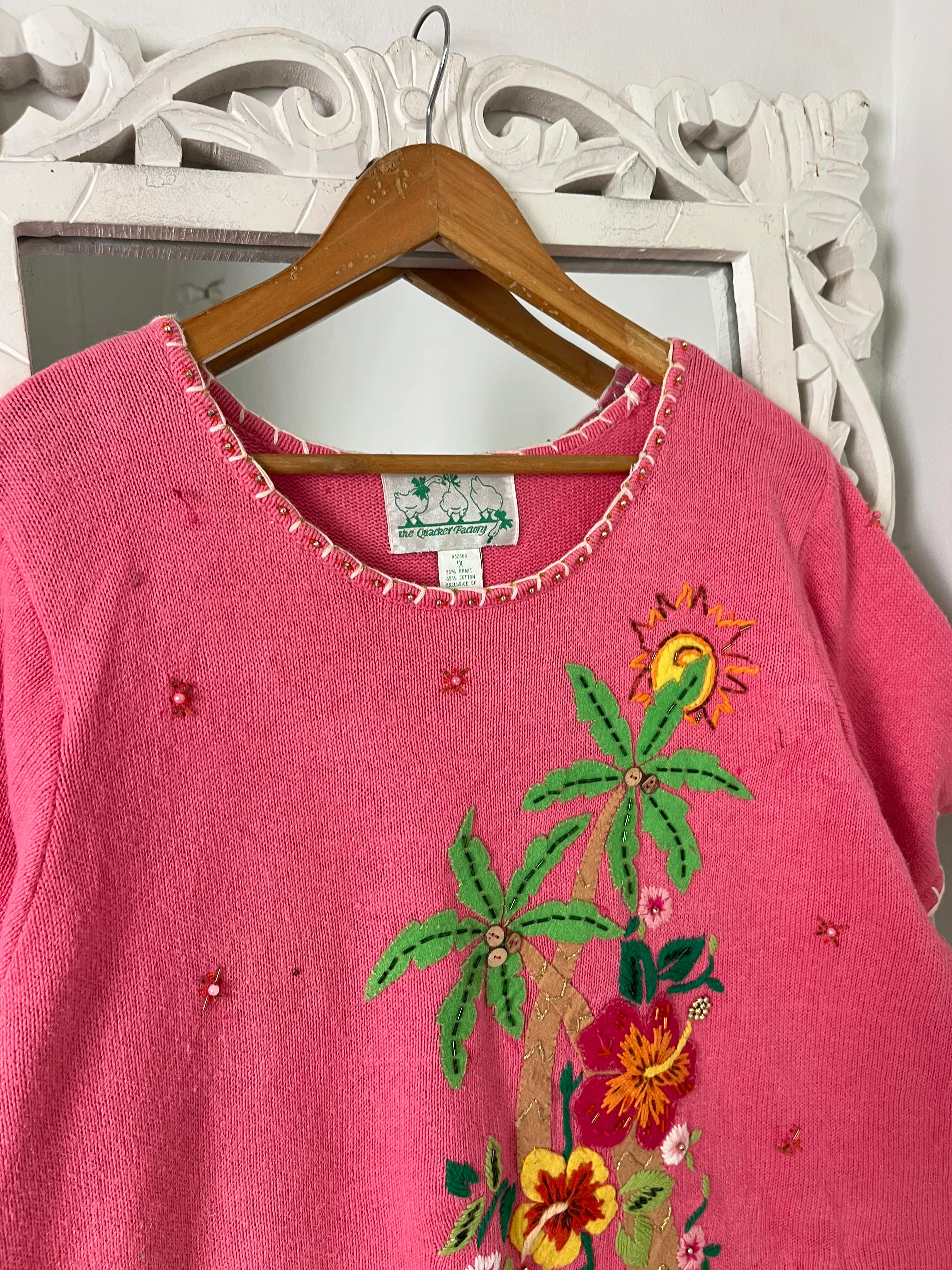 Vintage Embroidered Sweater Vest-Bust 48 - Image 2