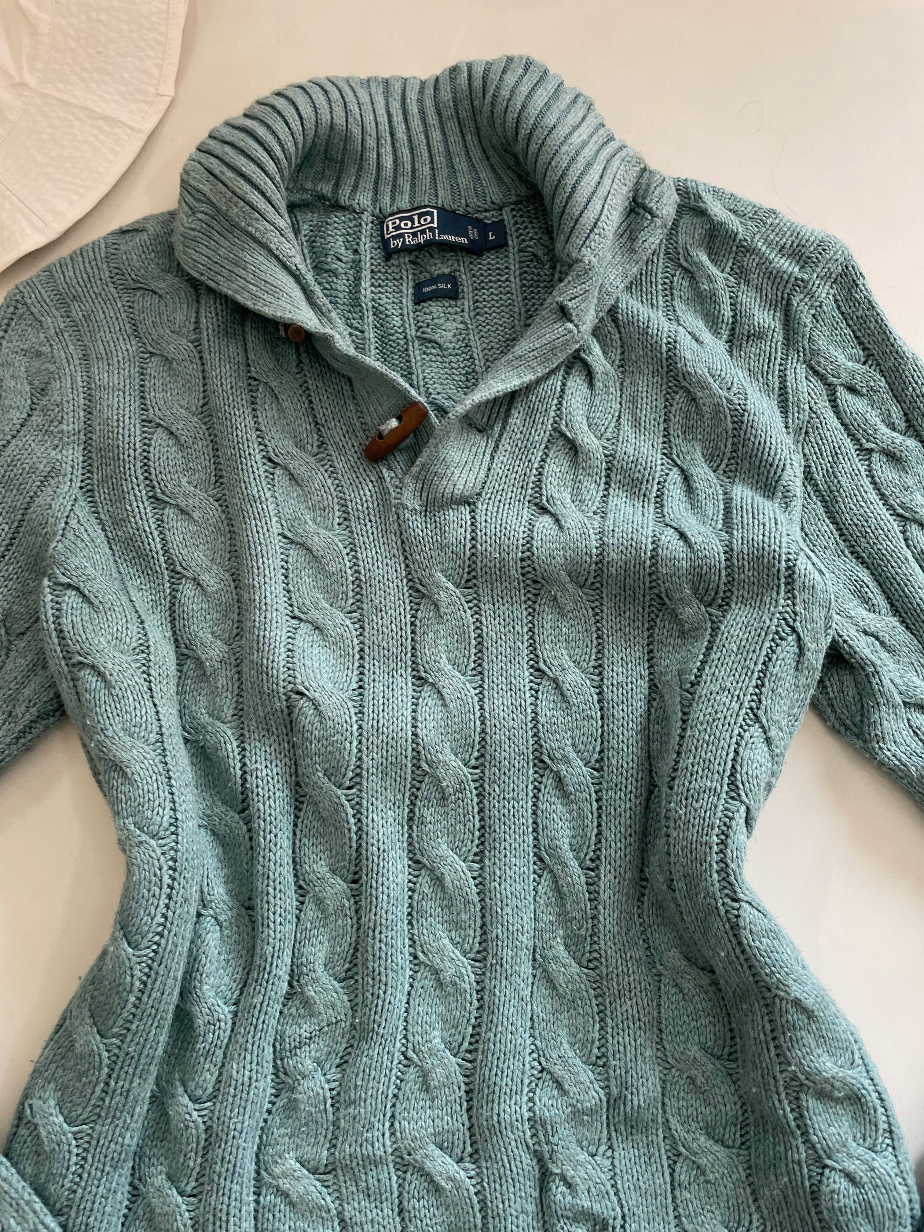 Vintage Ralph Lauren 100% Silk Sweater-Chest 42 - Image 2