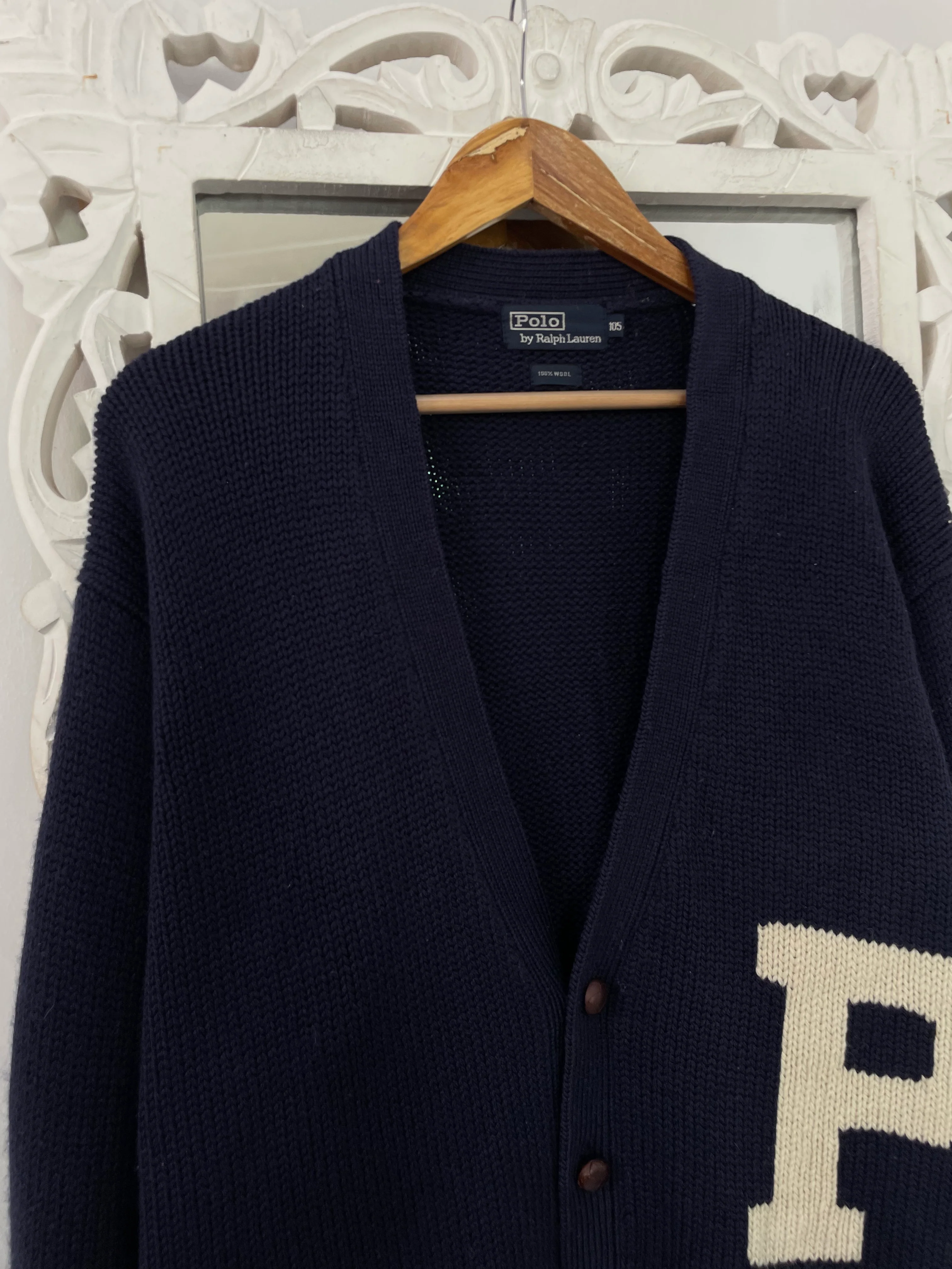 Ralph Lauren 100% Lamb's Wool Vintage Sweater-Bust 50 - Image 2