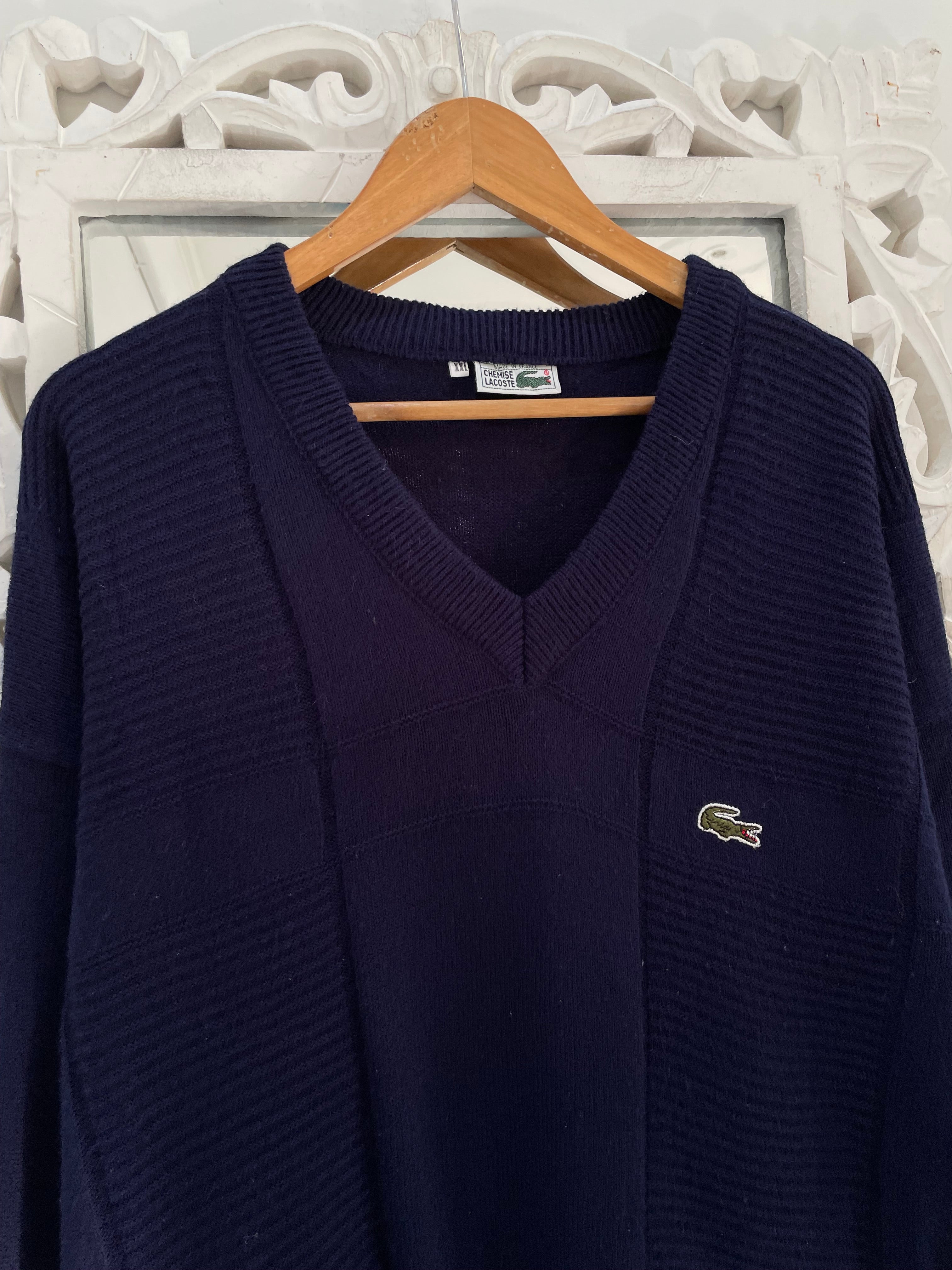 Lacoste Vintage Blue Sweater-Bust 48 - Image 2