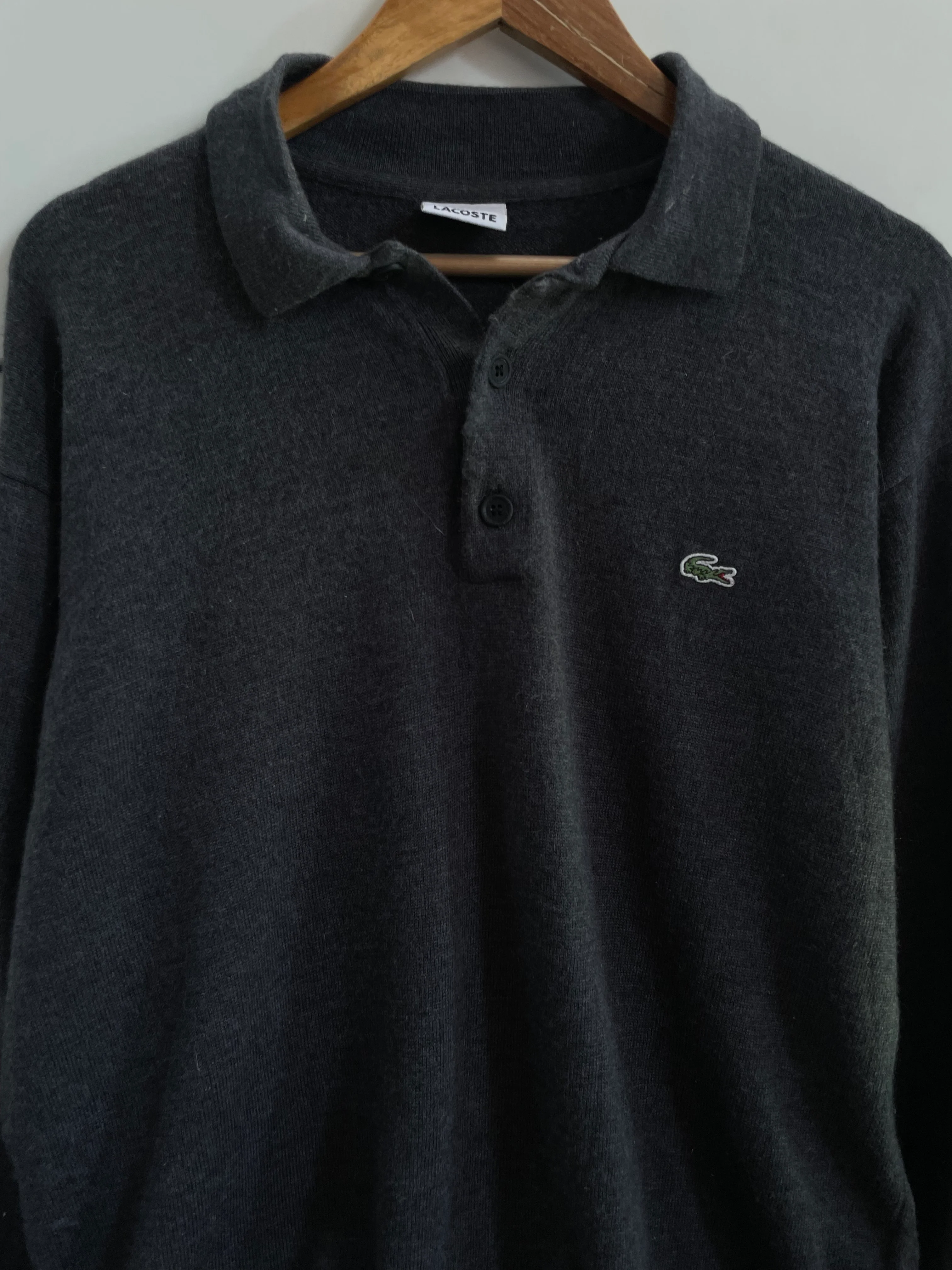 Lacoste Vintage 100% Wool Sweater-Chest 46 - Image 2