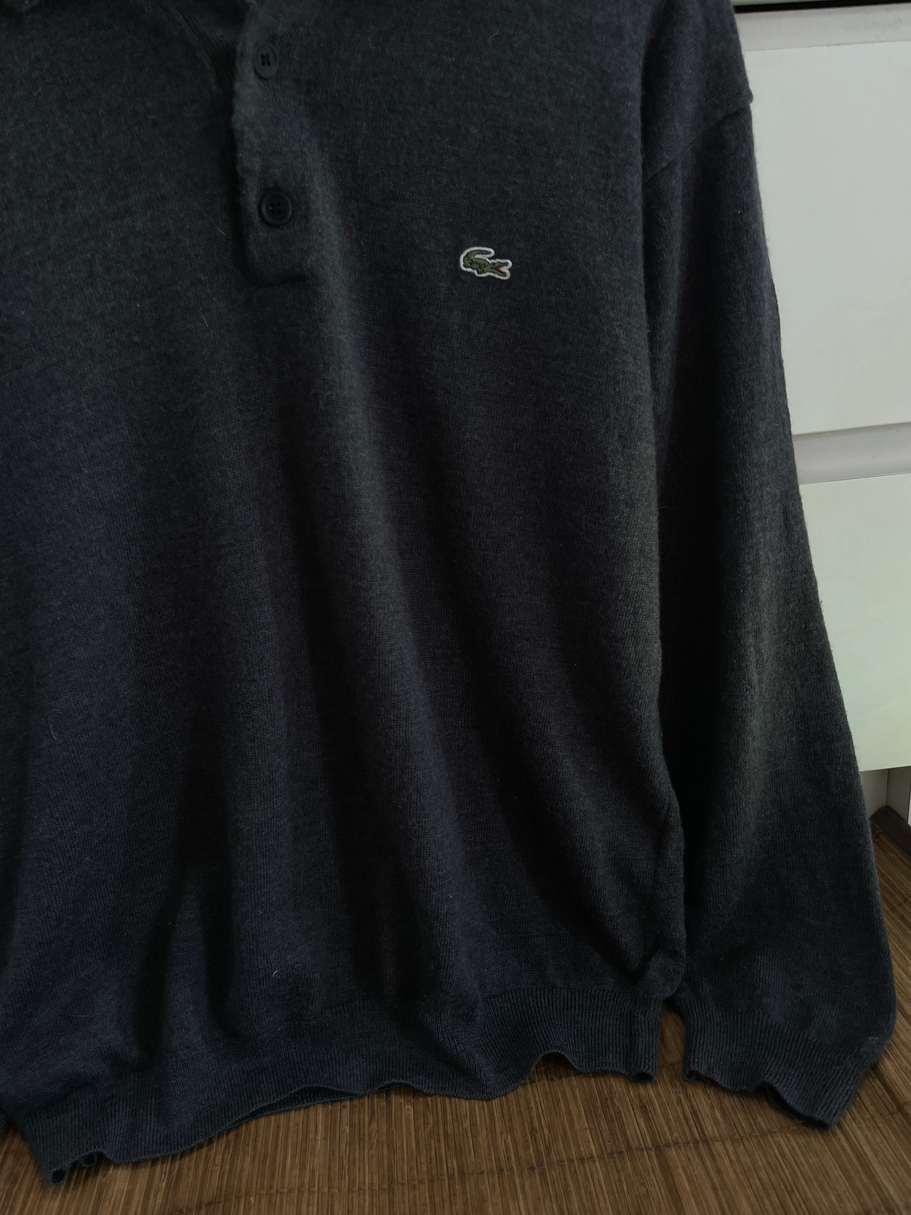 Lacoste Vintage 100% Wool Sweater-Chest 46 - Image 3