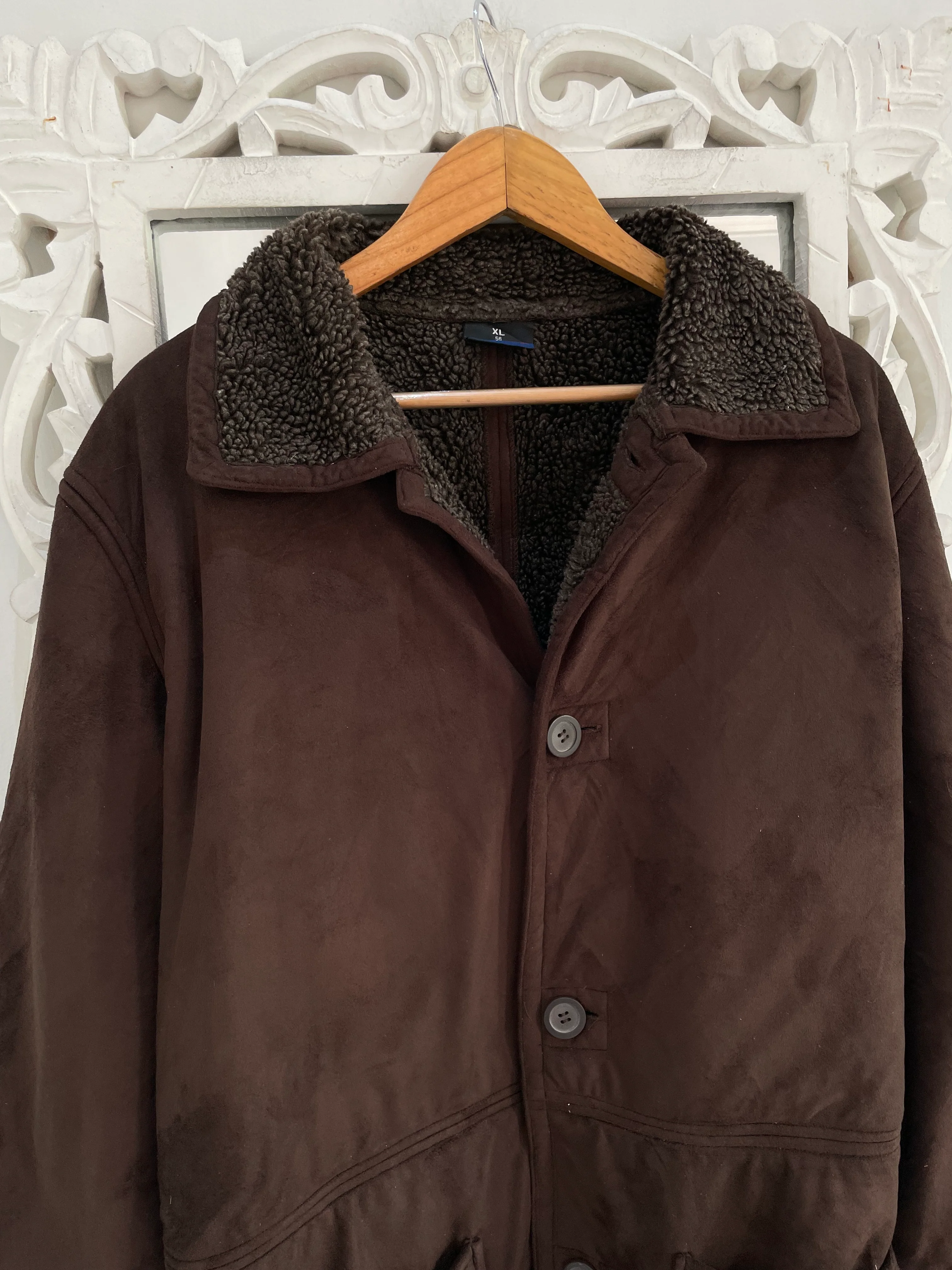 Watson Vintage Thick Sherpa Coat-Chest 50 - Image 2
