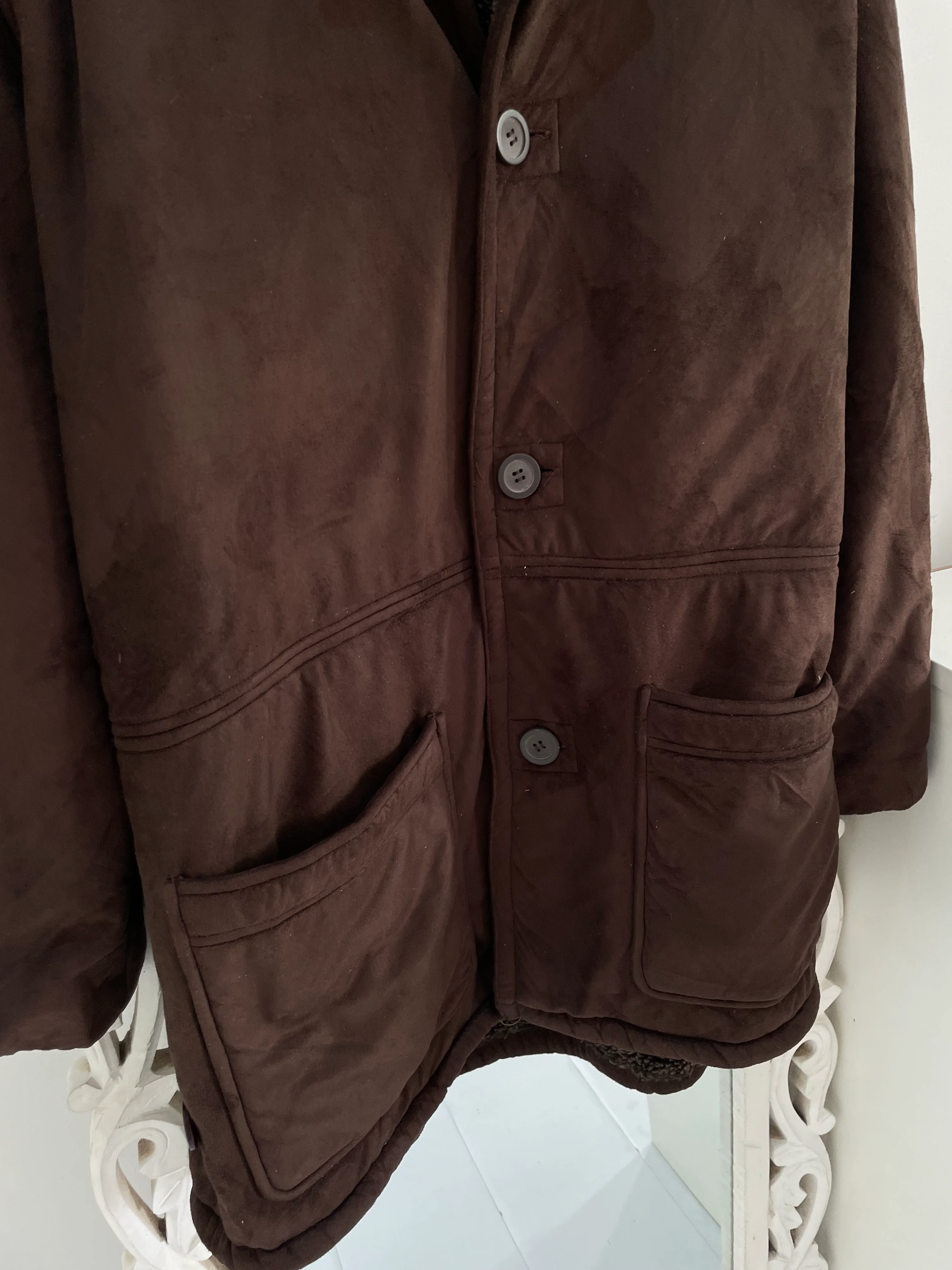 Watson Vintage Thick Sherpa Coat-Chest 50 - Image 3