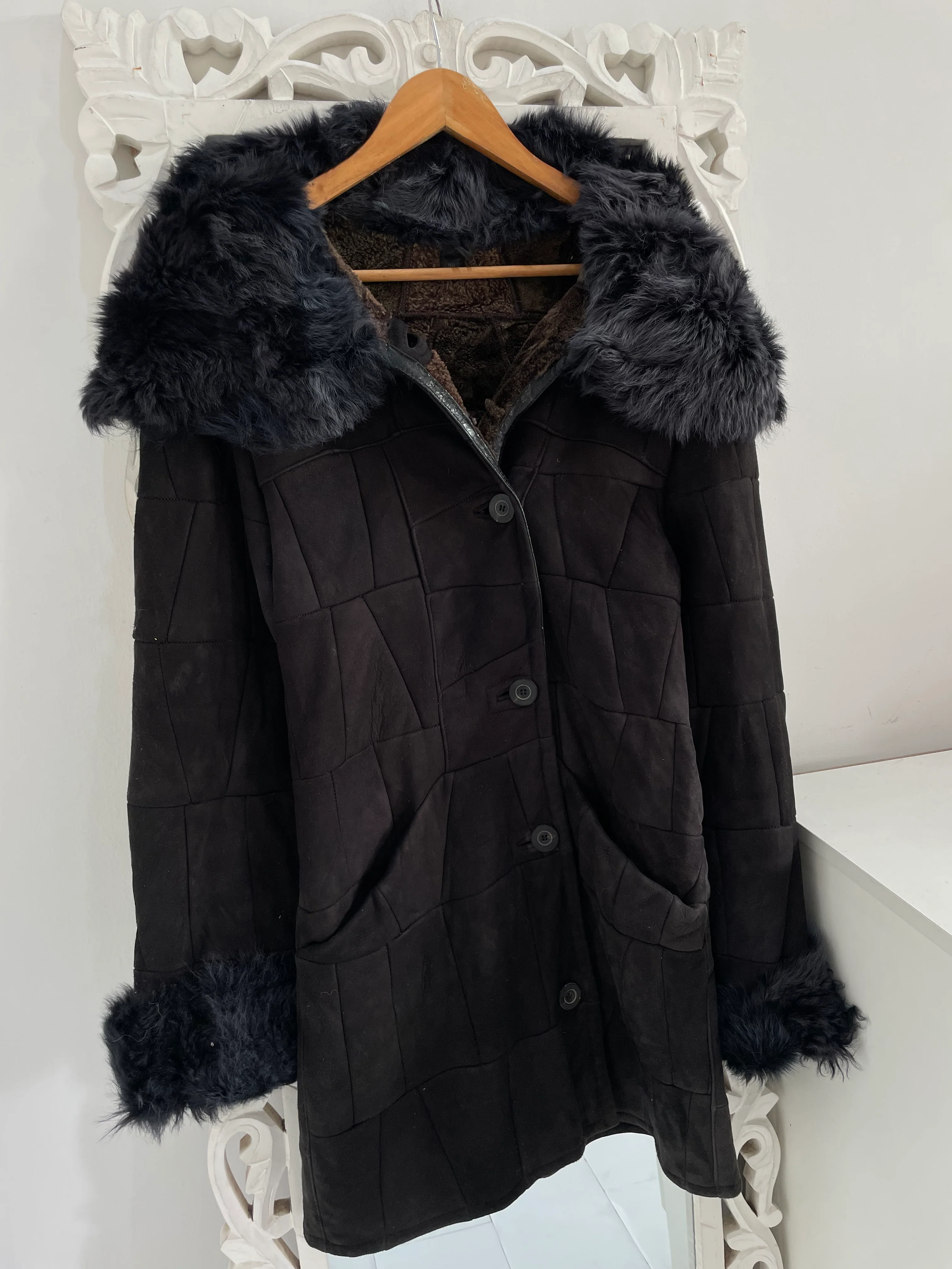 Vintage Thick Sherpa Coat-Chest 38