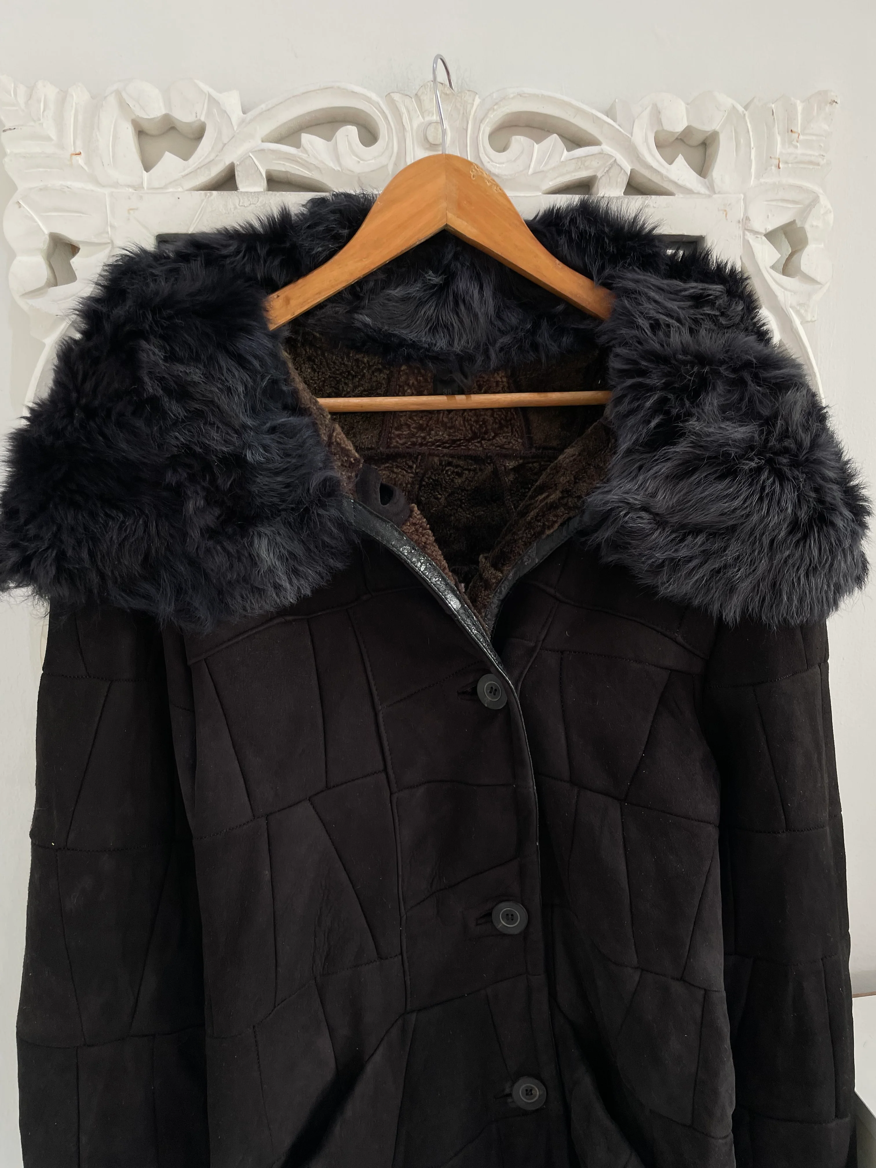 Vintage Thick Sherpa Coat-Chest 38 - Image 2