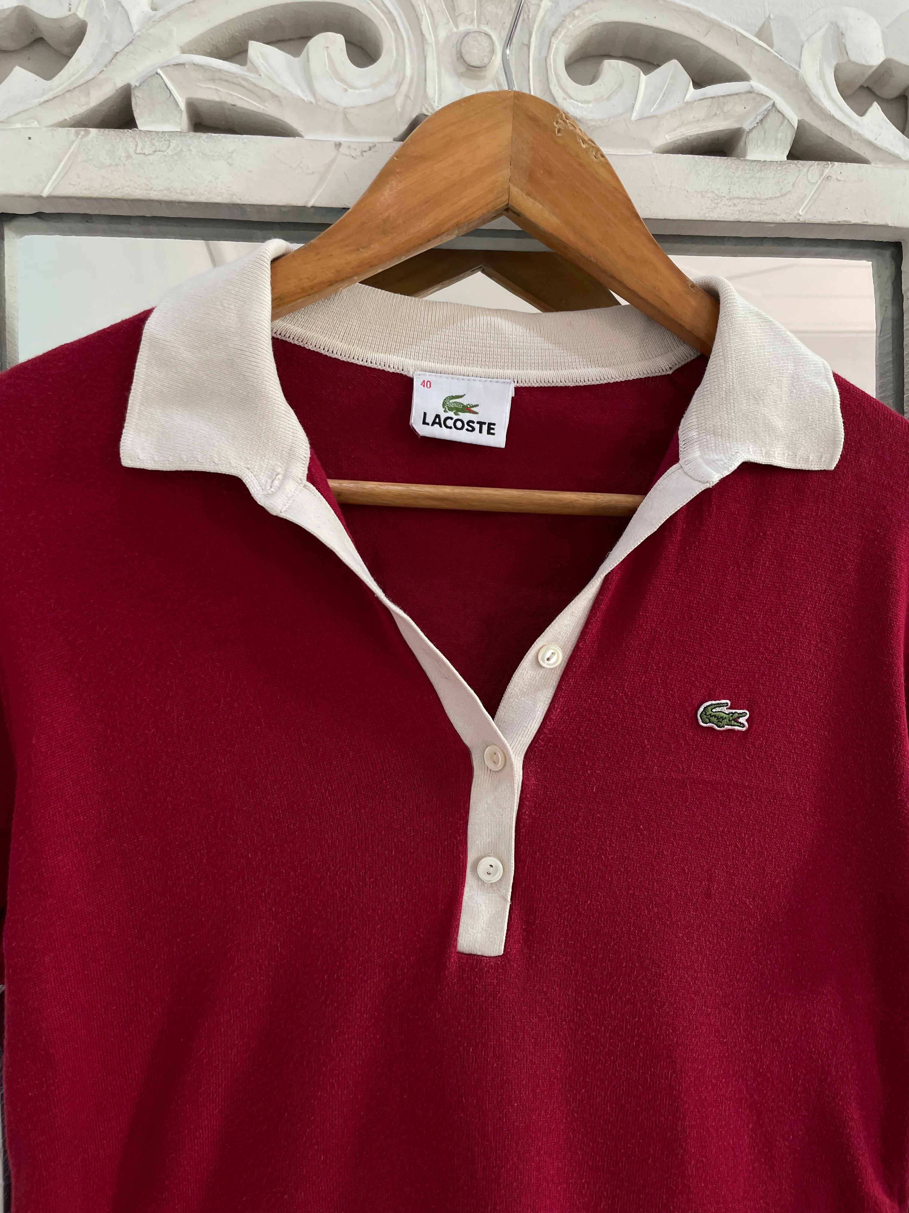 Lacoste Vintage Top-Bust 36 to 38 - Image 2
