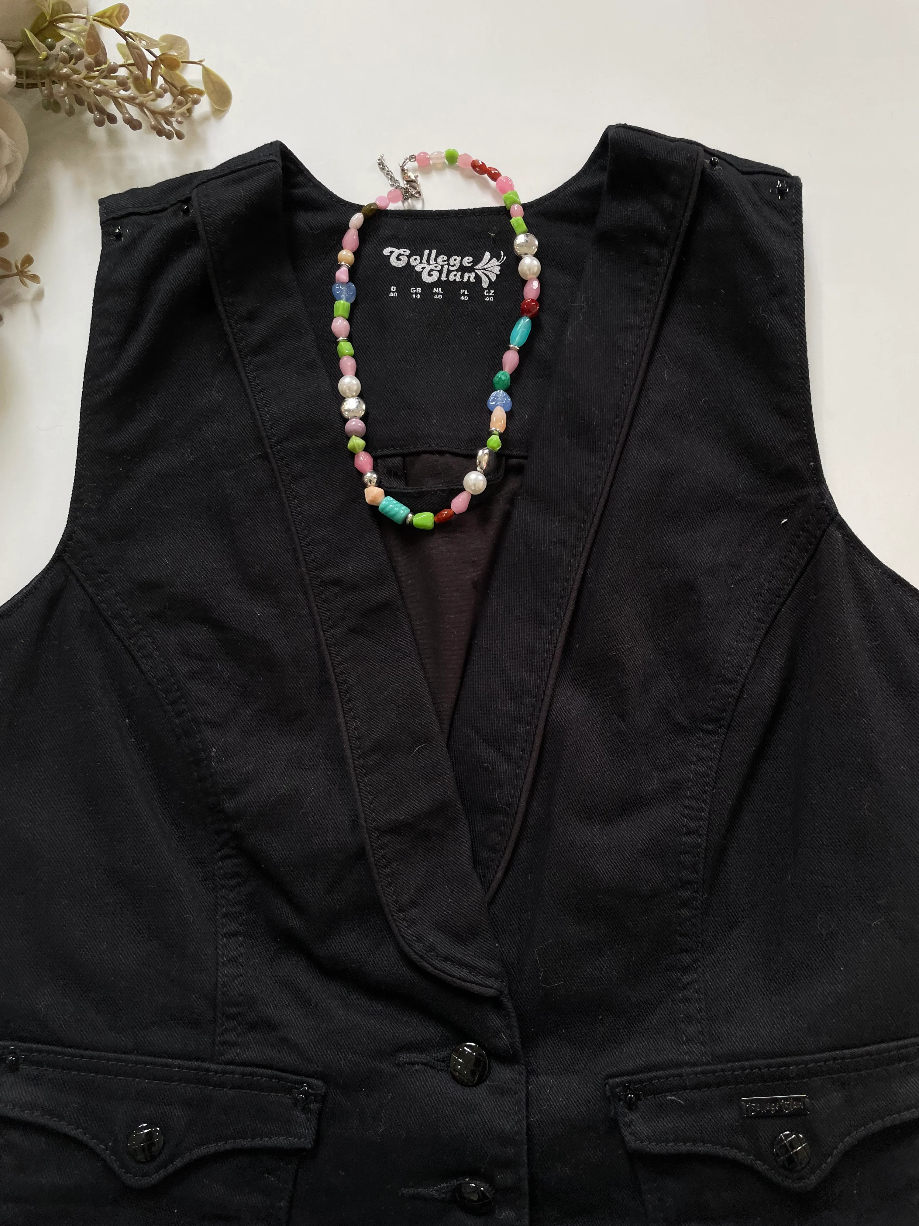 Vintage Denim Waistcoat-Bust 36 - Image 2