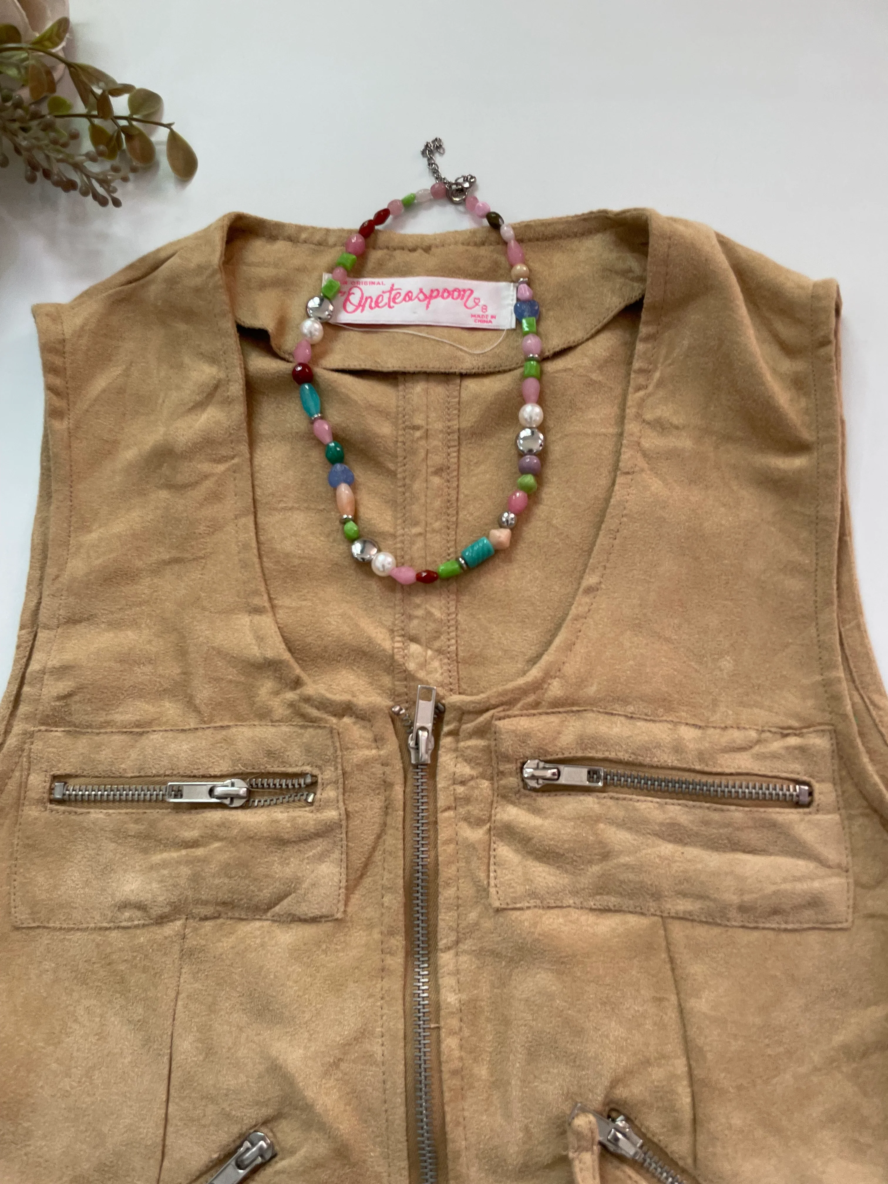 Vintage Suede Waistcoat-Bust 34 - Image 2