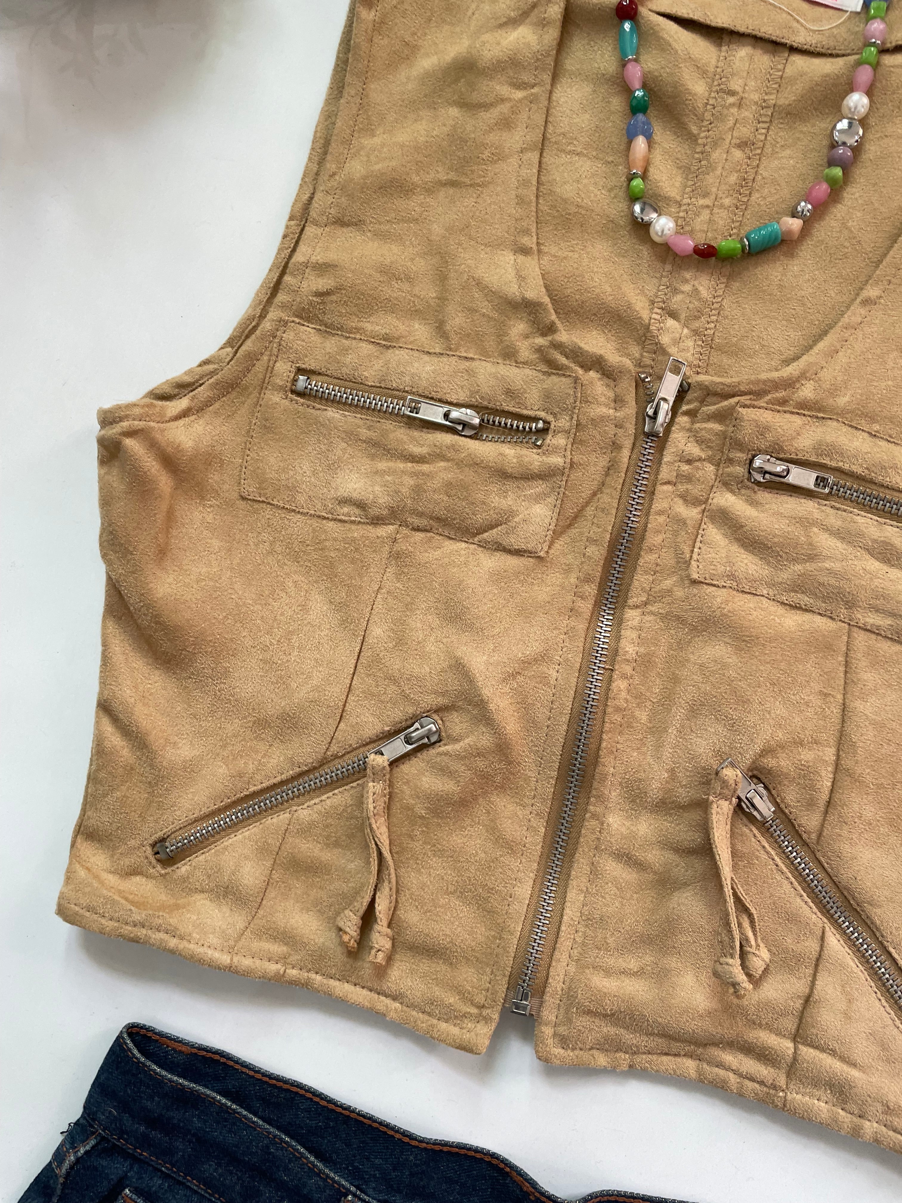 Vintage Suede Waistcoat-Bust 34 - Image 3