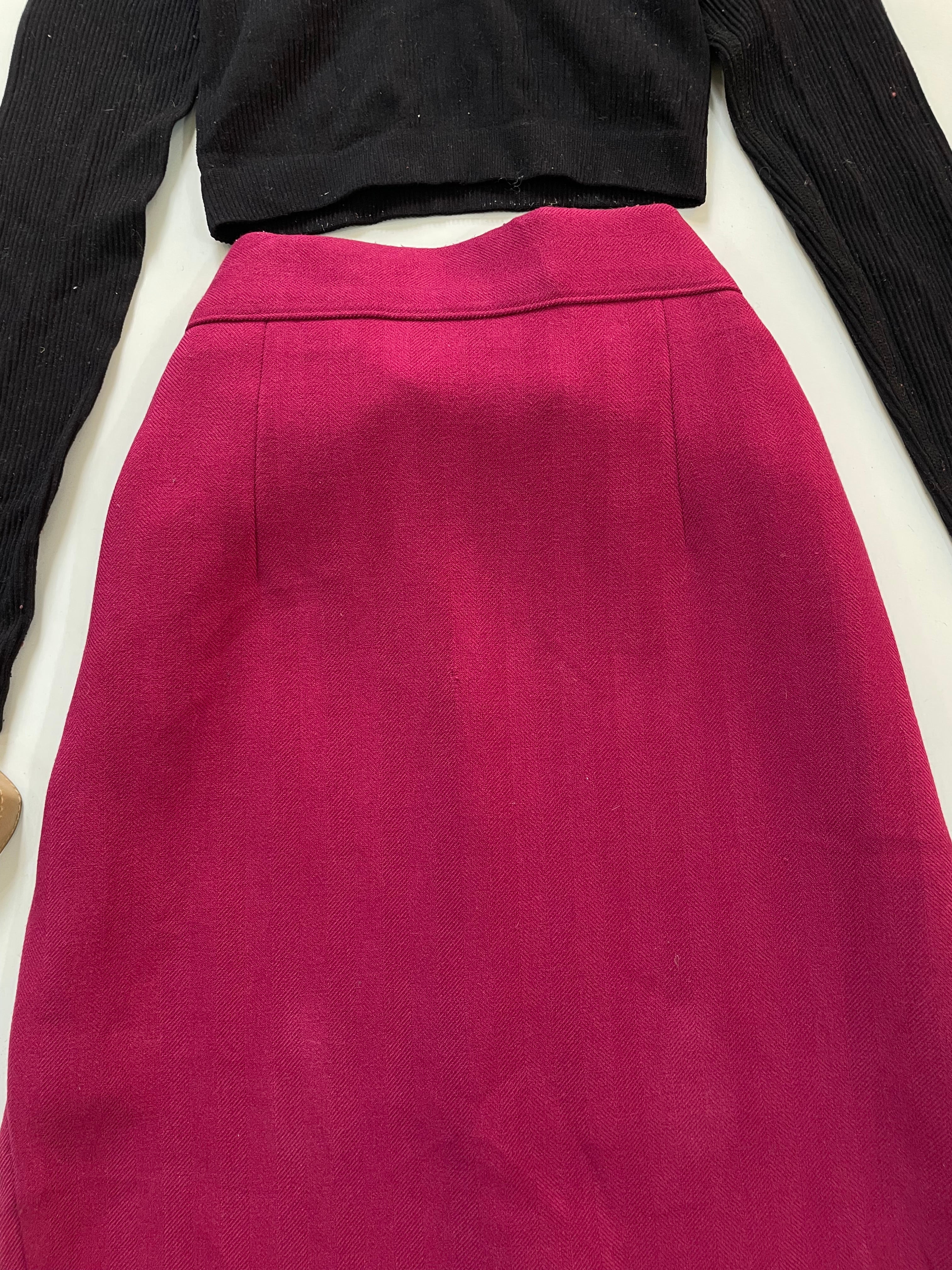 Adele Vintage Warm Tweed Skirt-Waist 28 - Image 2