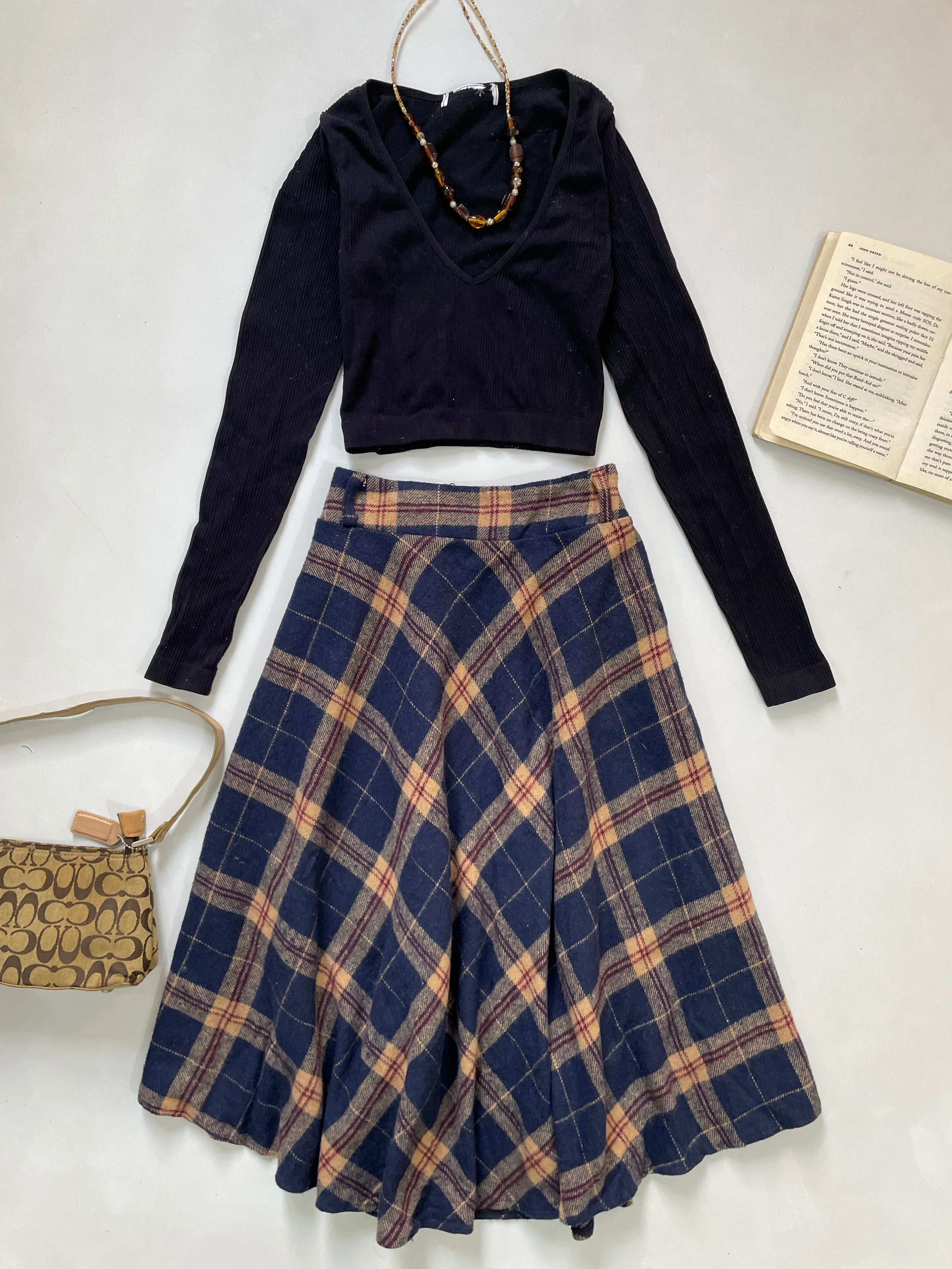 Vintage Warm Tweed Skirt-Waist 24 to 26