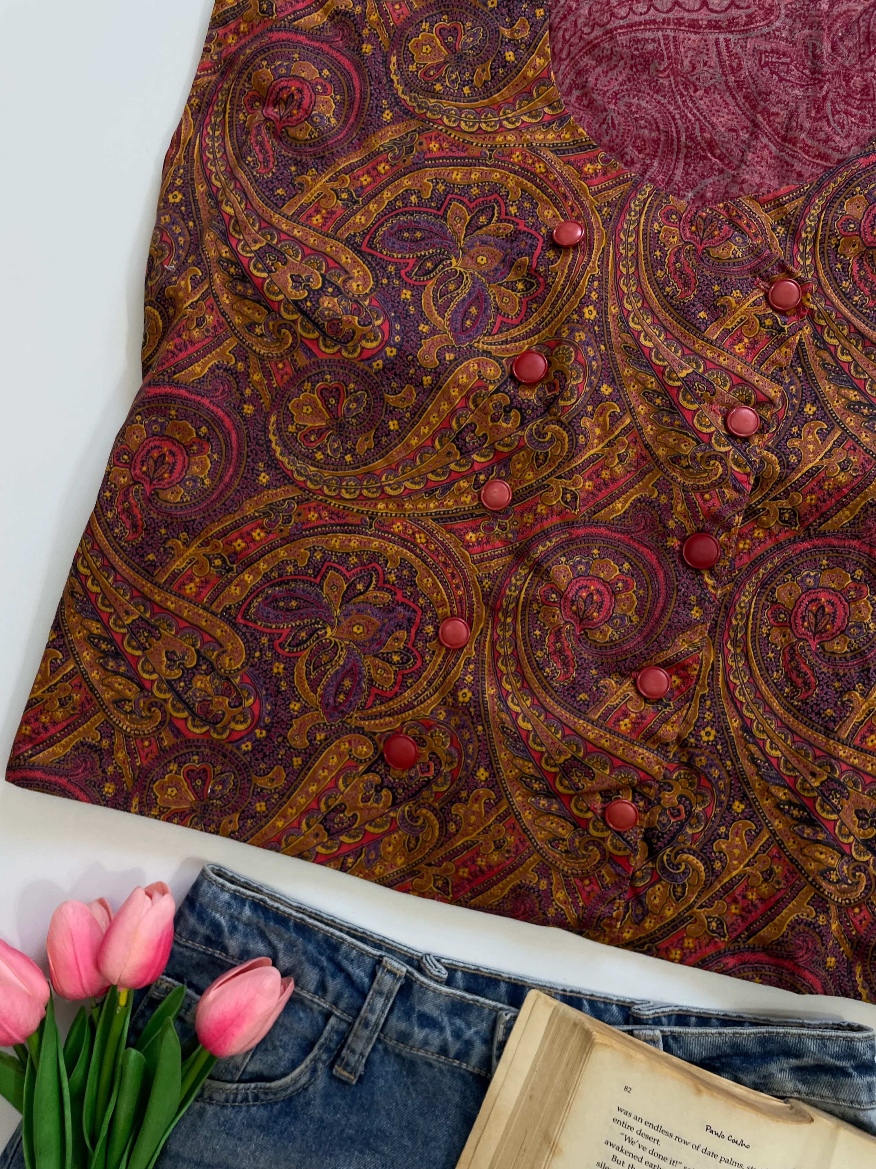 Paisley Waistcoat-Bust 44 - Image 2