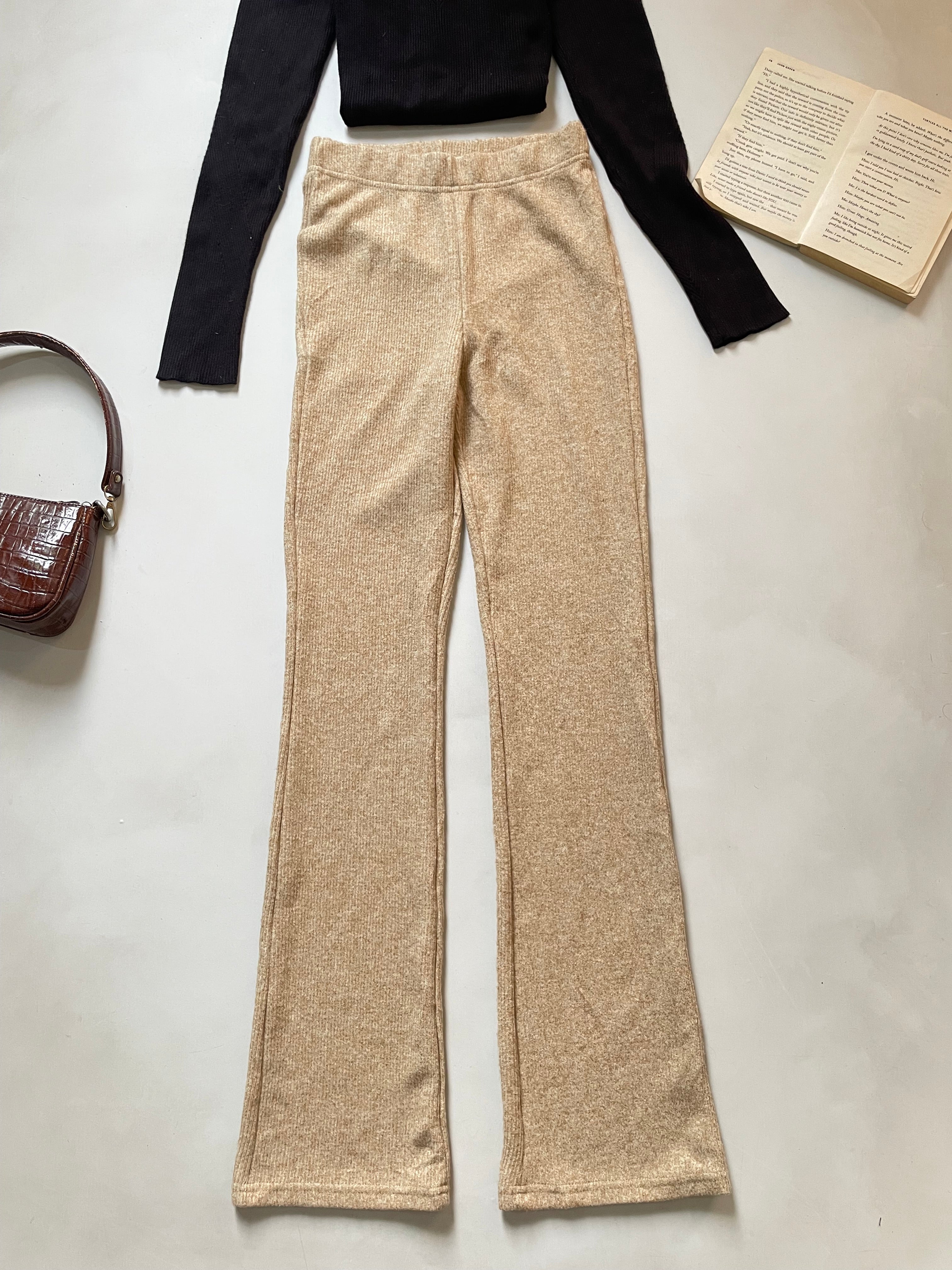 Amisu Warm Knitted Pants-Waist 26 to 28