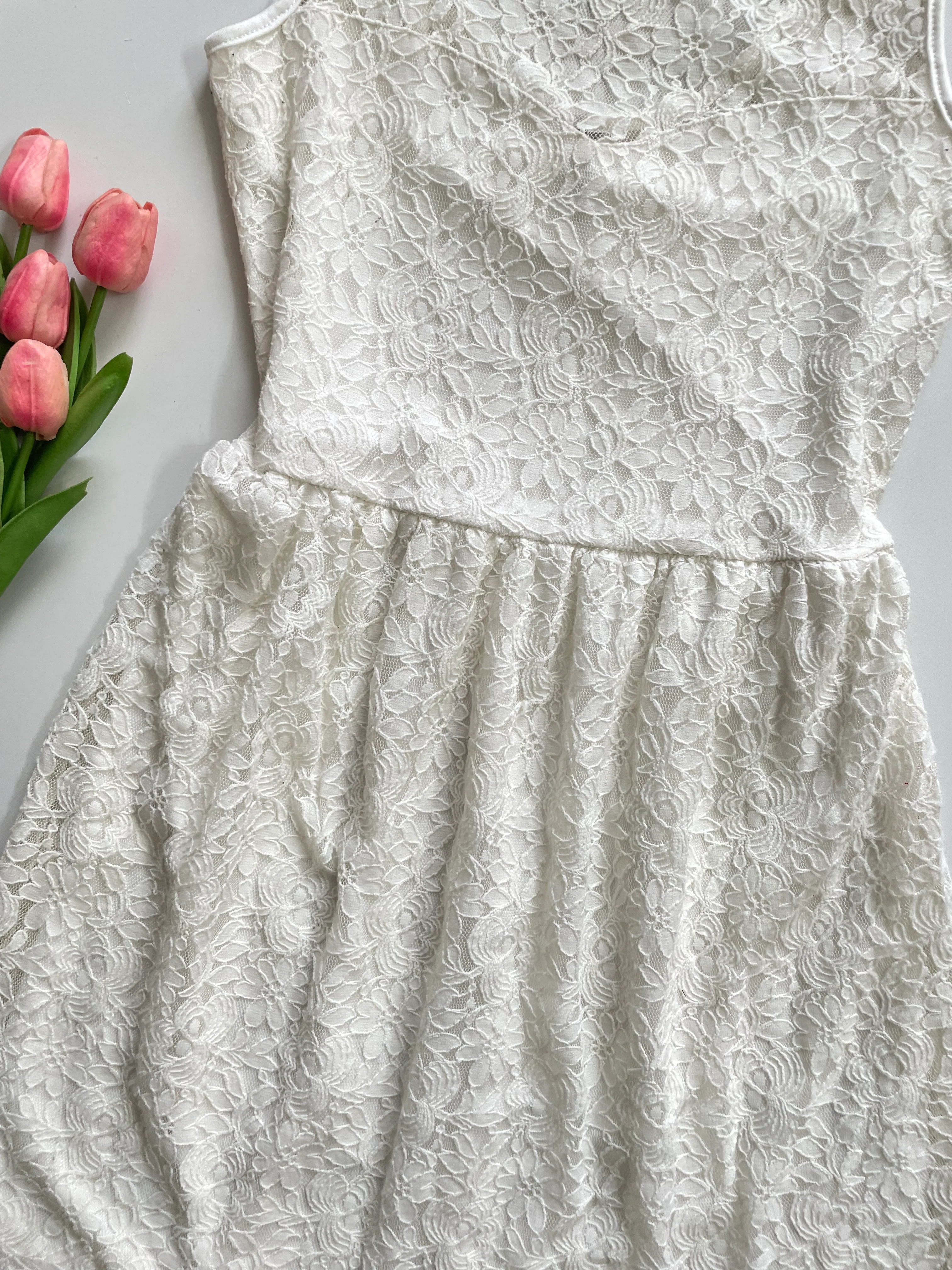 WHITE LACE DRESS - BUST 34 - Image 2